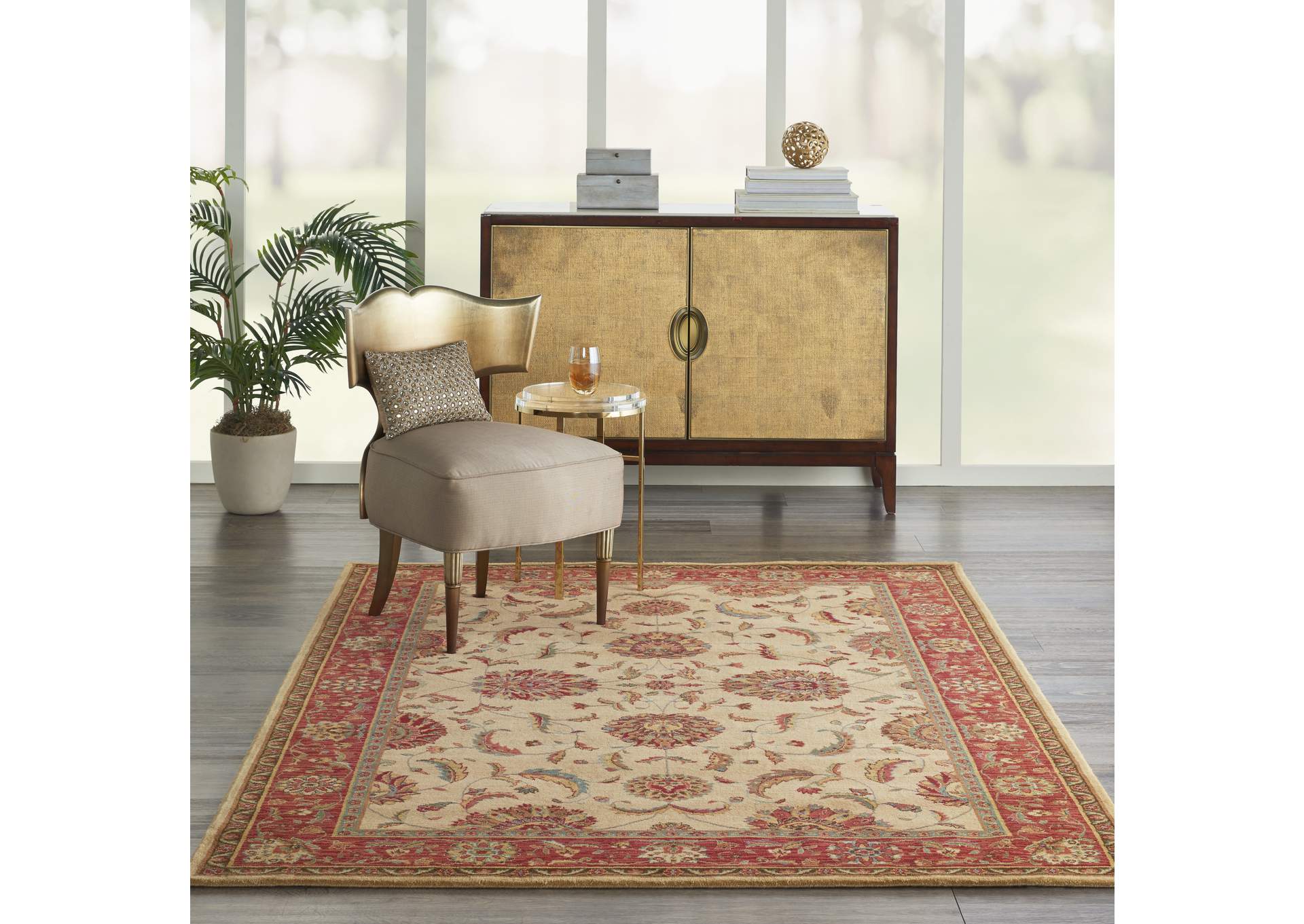 Nourison Living Treasures LI04 Beige Multicolor 5'x8' Area Rug,Nourison