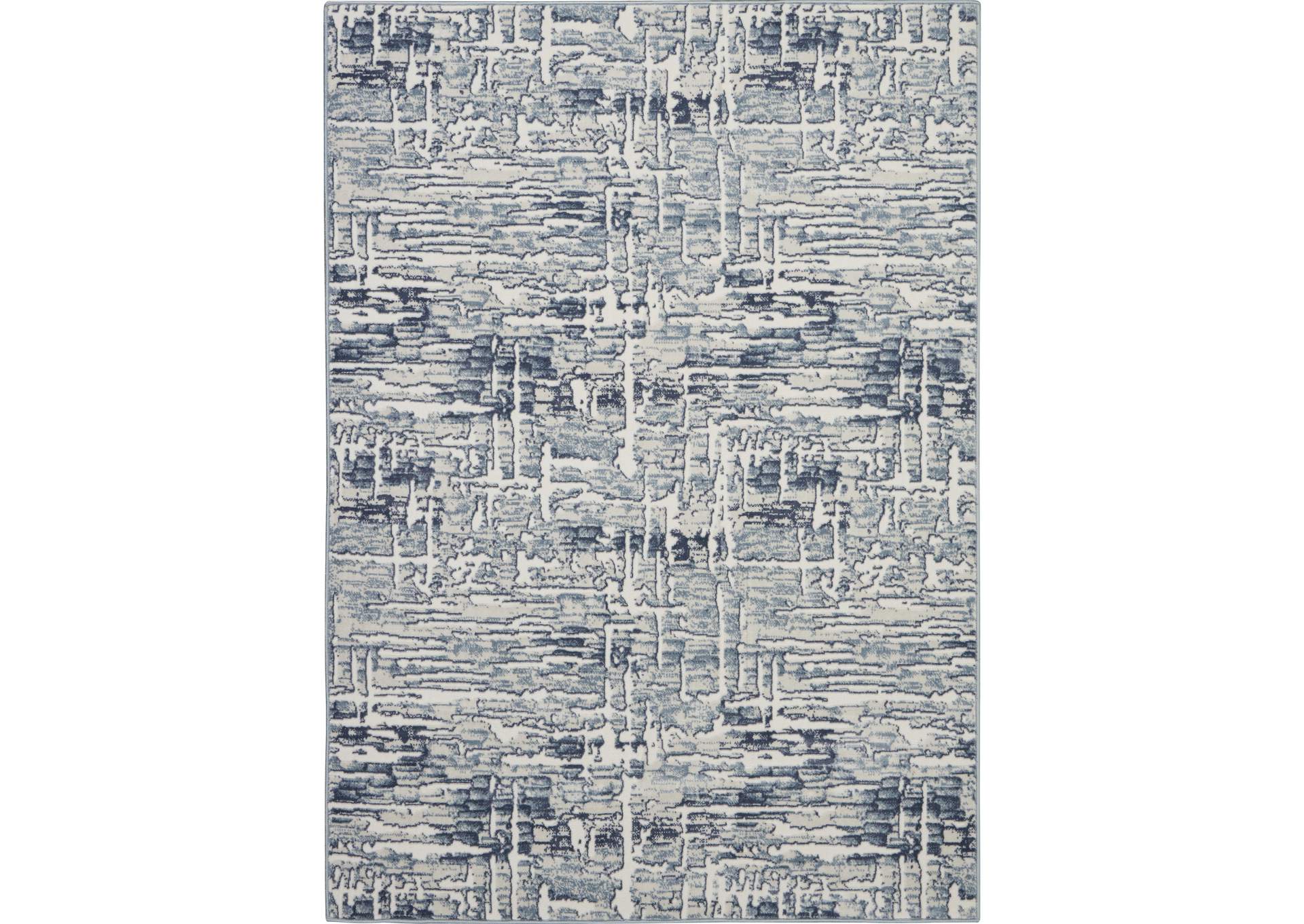 Nourison Urban Chic URC01 Grey and Slate 5'x7' Abstract Area Rug,Nourison