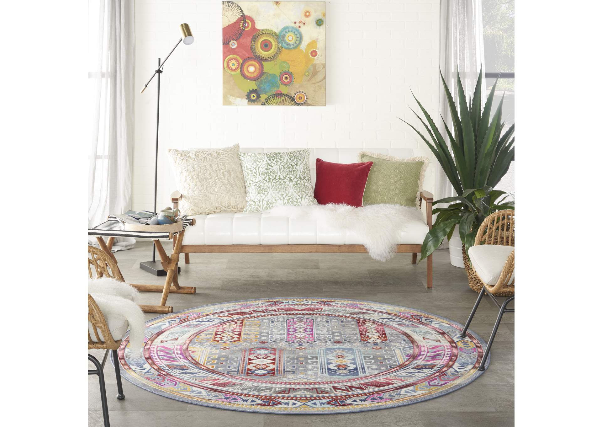 Nourison Vintage Kashan 6' Round Area Rug,Nourison