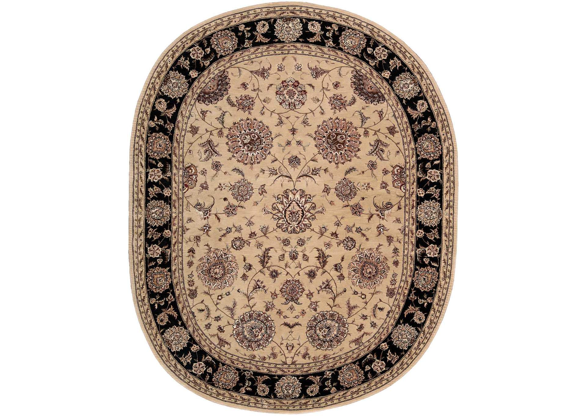 Nourison 2000 2207 Beige 10' Oval Area Rug,Nourison