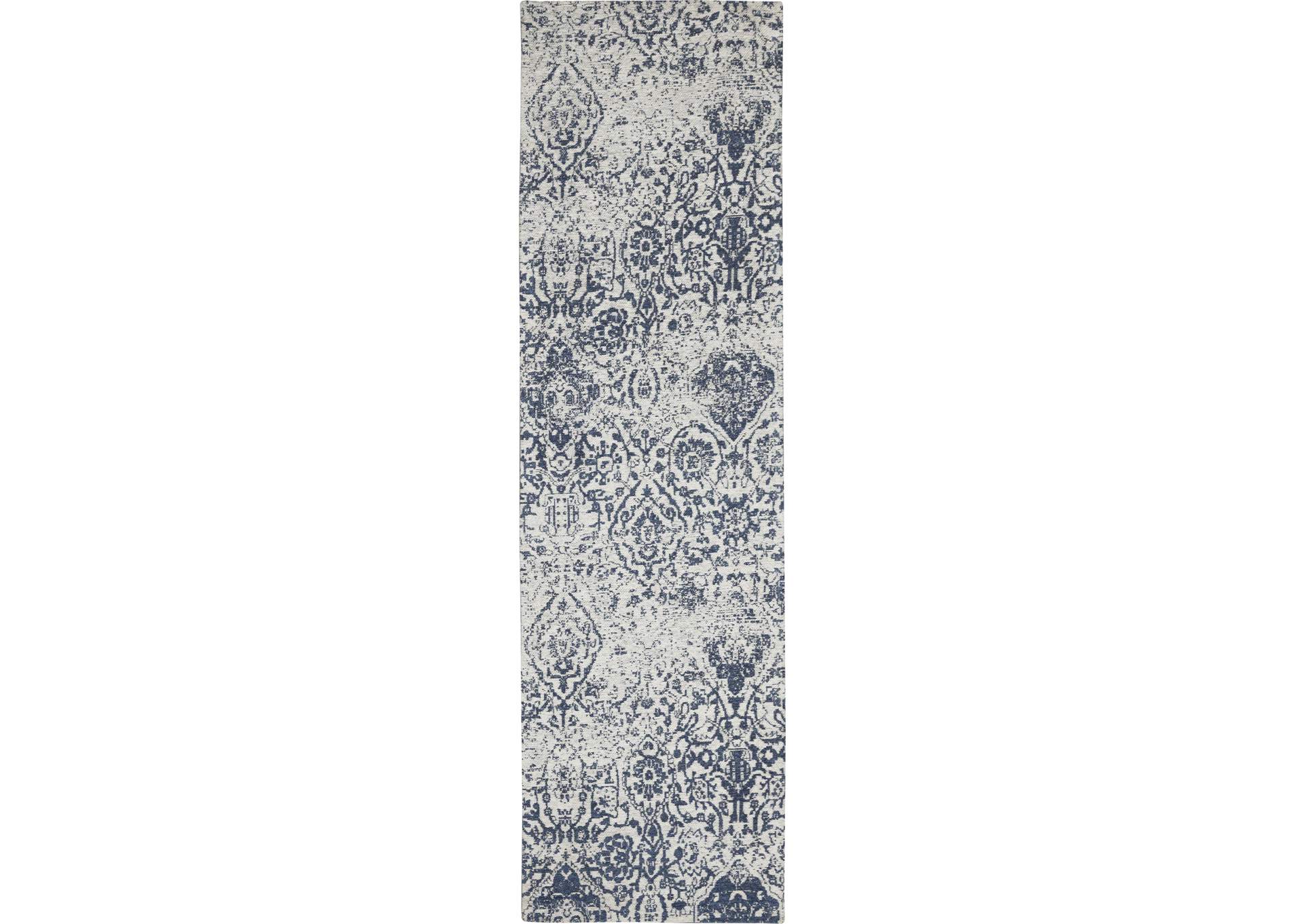 Nourison Damask 8' Runner Area Rug,Nourison