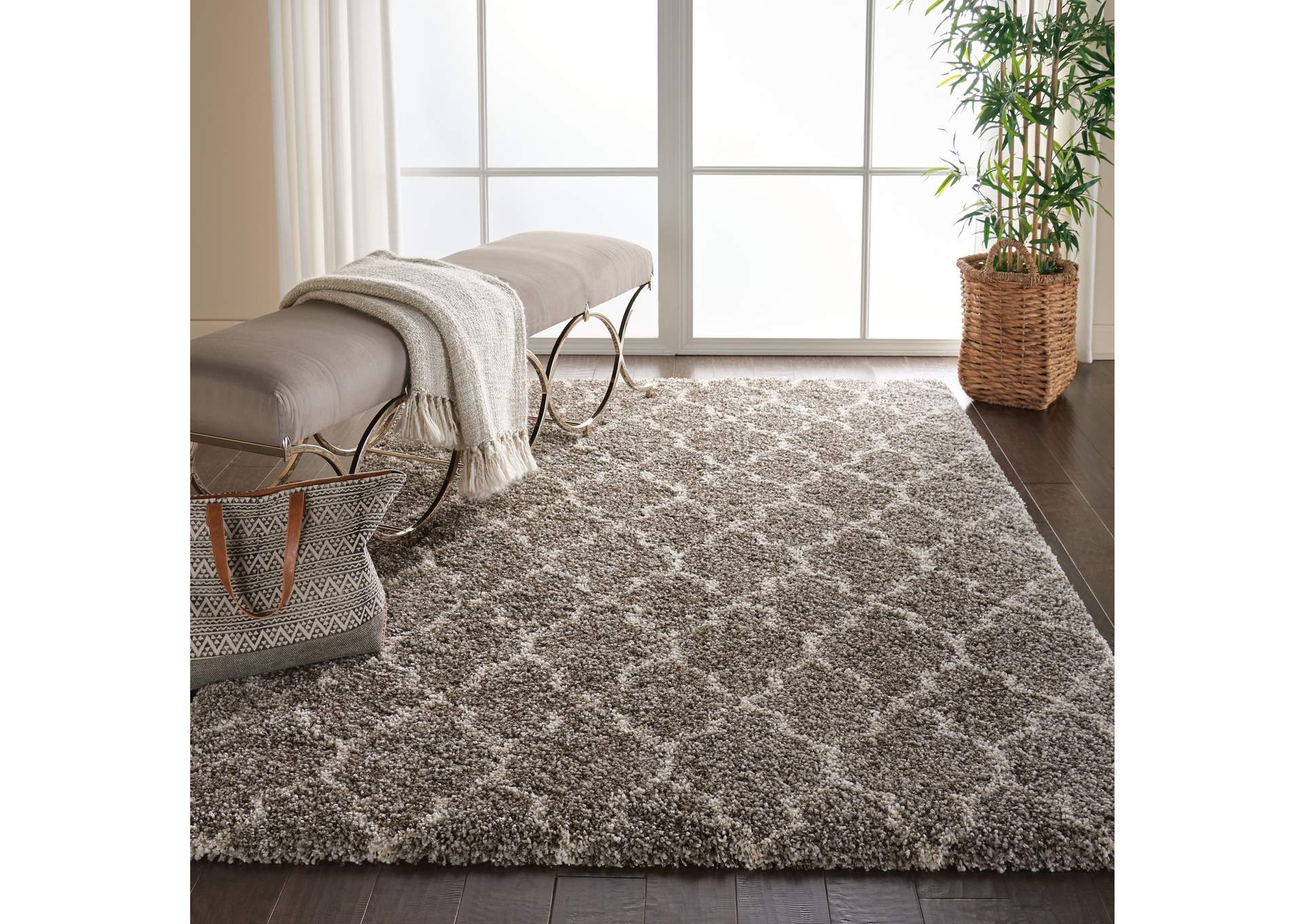 Nourison Amore AMOR2 Beige 5'x8' Area Rug,Nourison