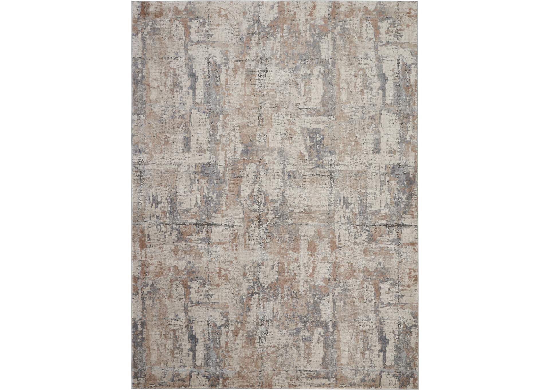 Nourison Rustic Textures RUS06 Beige and Grey 9'x13' Oversized Rug,Nourison