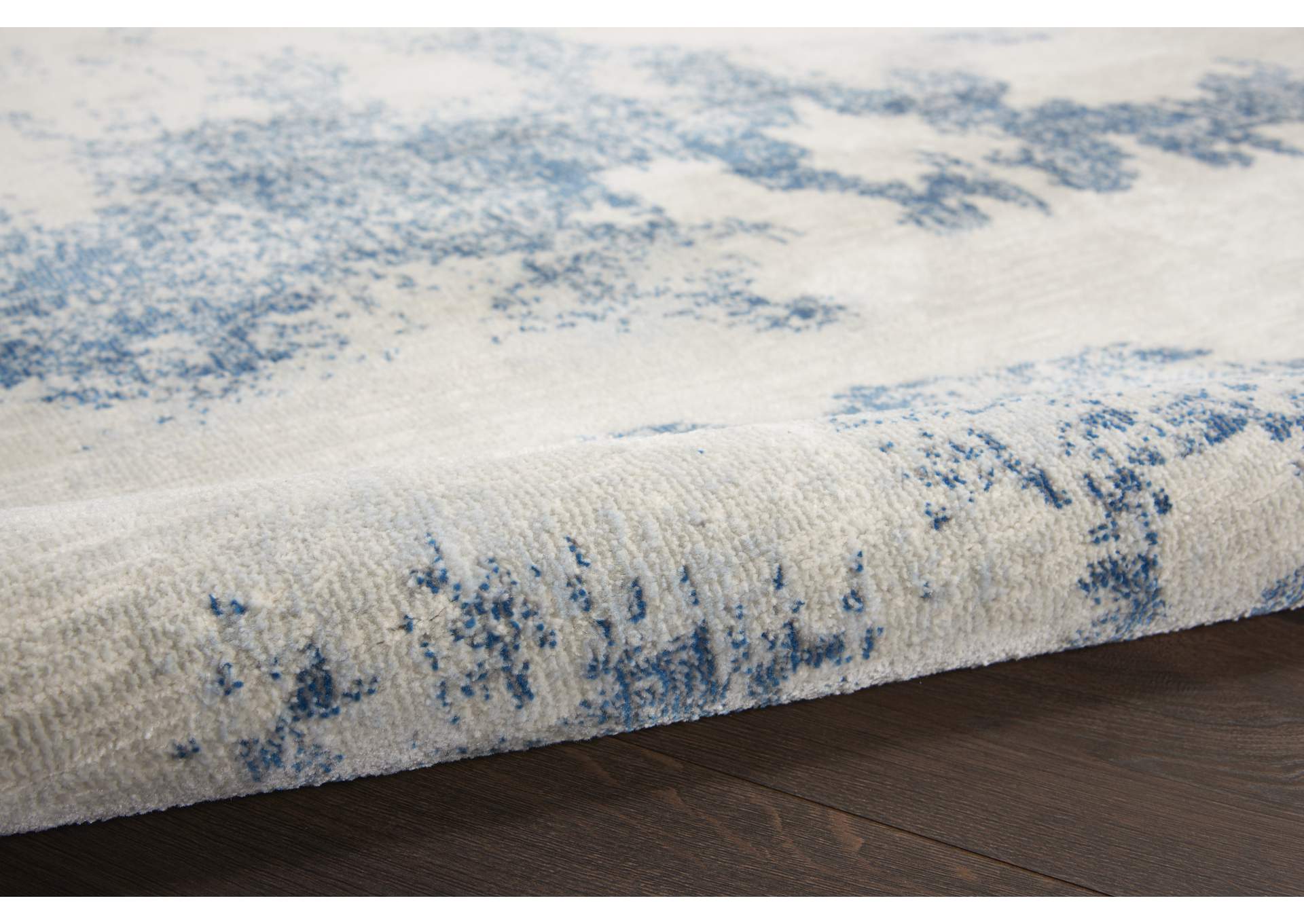 Nourison Etchings 4' x 6' Ivory/Light Blue Abstract Area Rug,Nourison