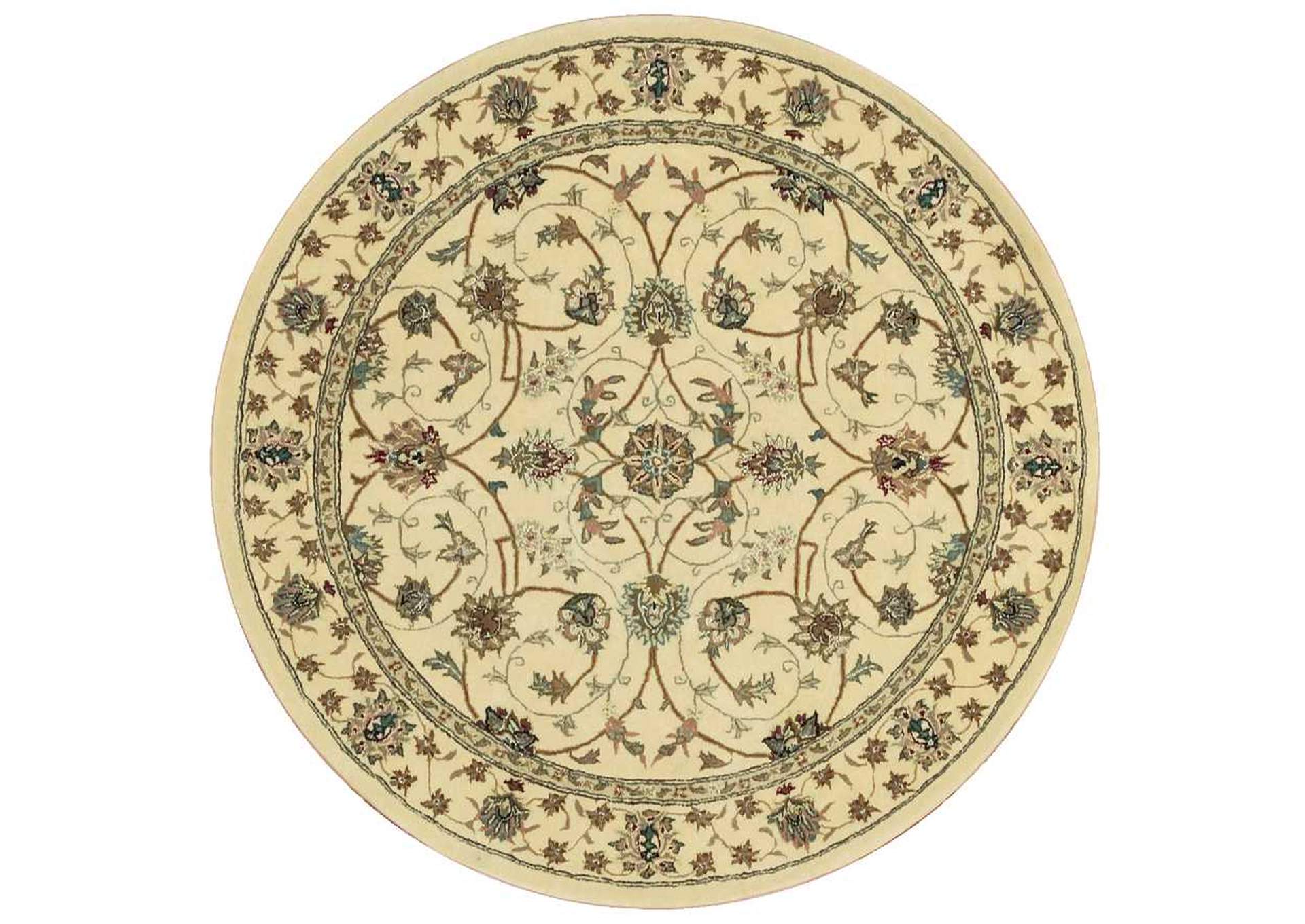 Nourison 2000 2023 Ivory 4' Round Area Rug,Nourison