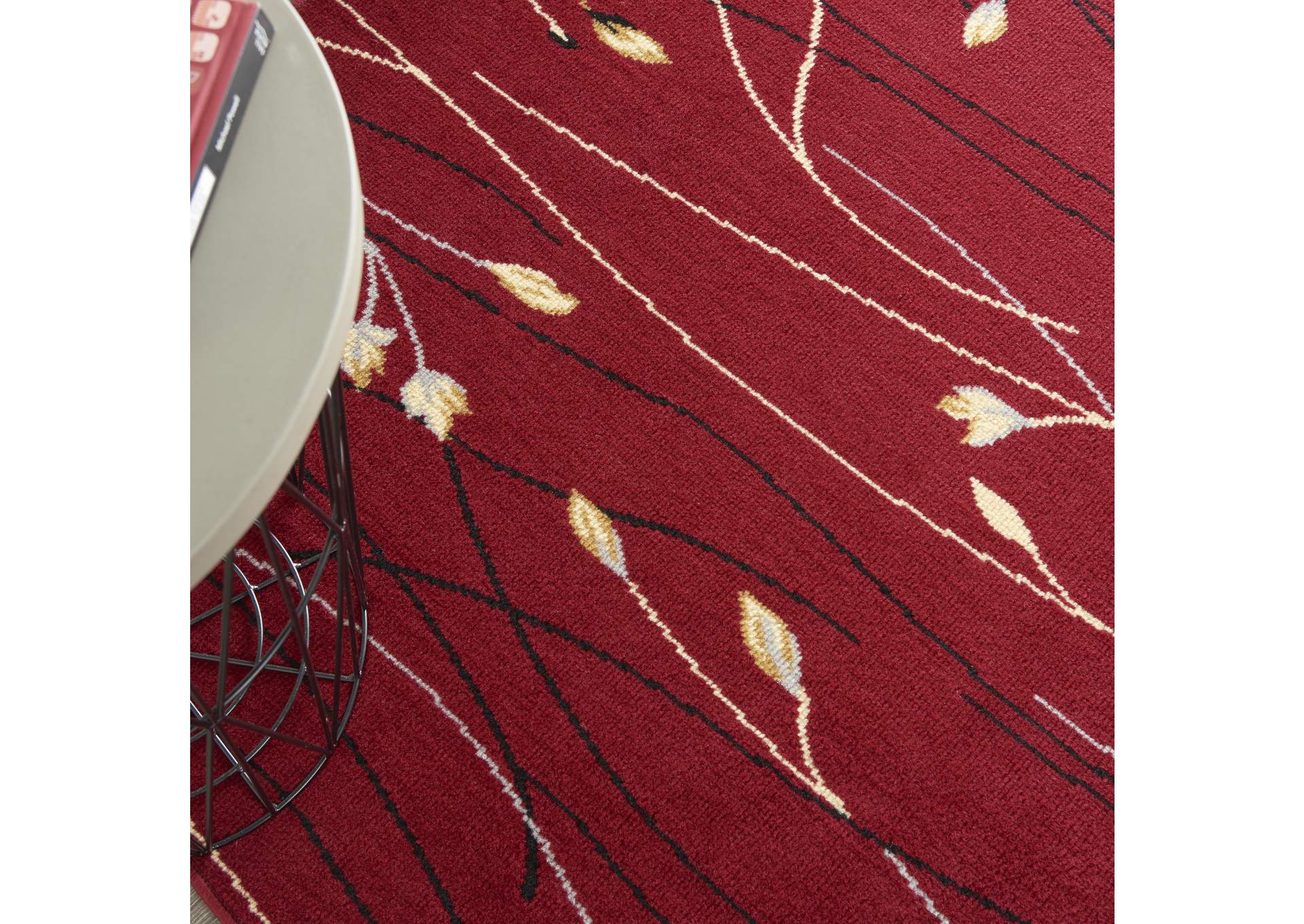 Nourison Grafix GRF15 Red 4' Round Area Rug,Nourison
