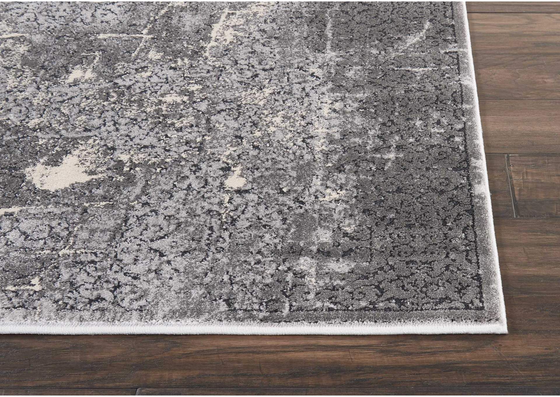 kathy ireland Home Heritage KI353 Charcoal Grey 4'x6' Area Rug,Nourison