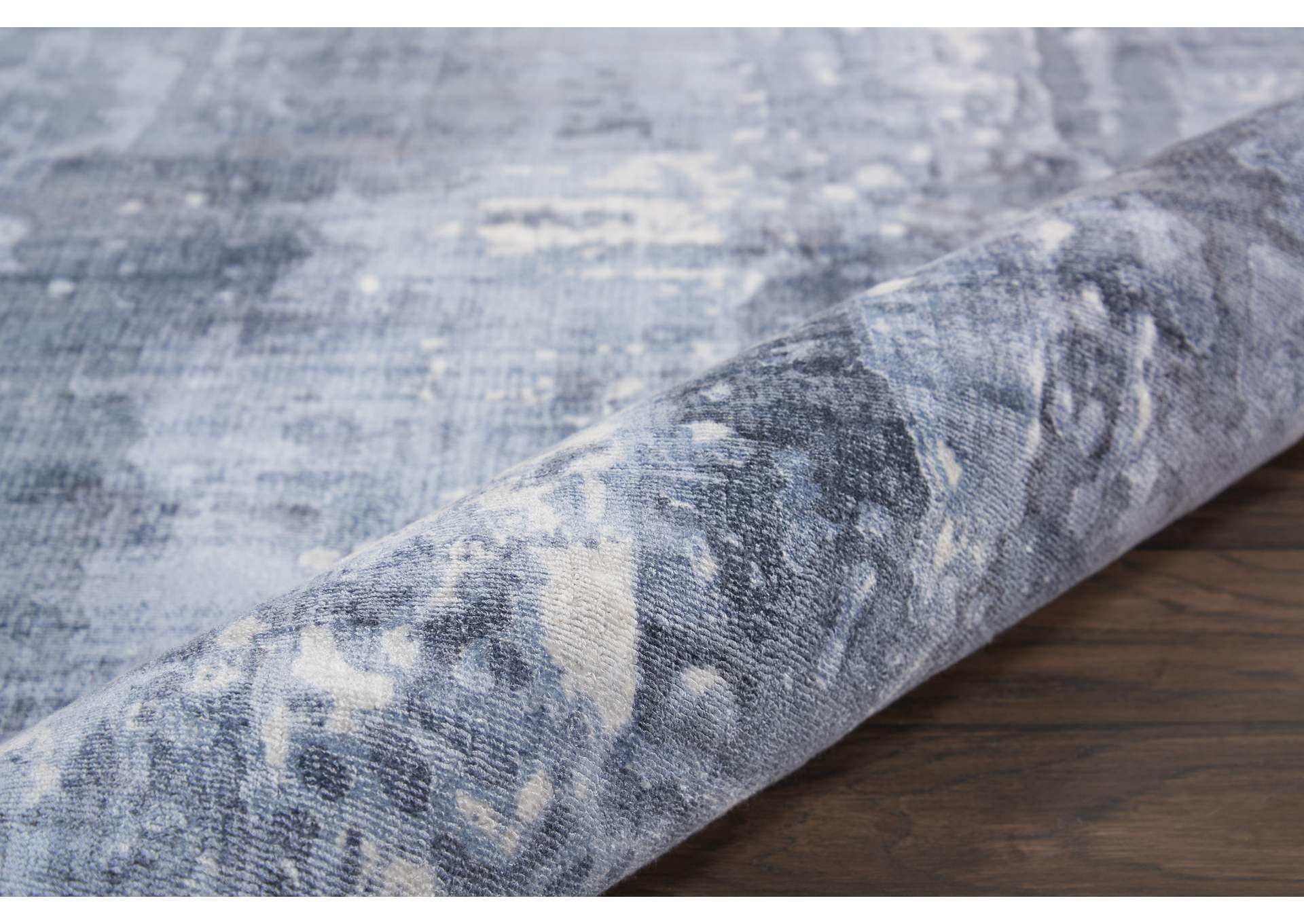 kathy ireland Home Safari Dreams KI372 Slate Blue and White 9'x12' Oversized Rug,Nourison