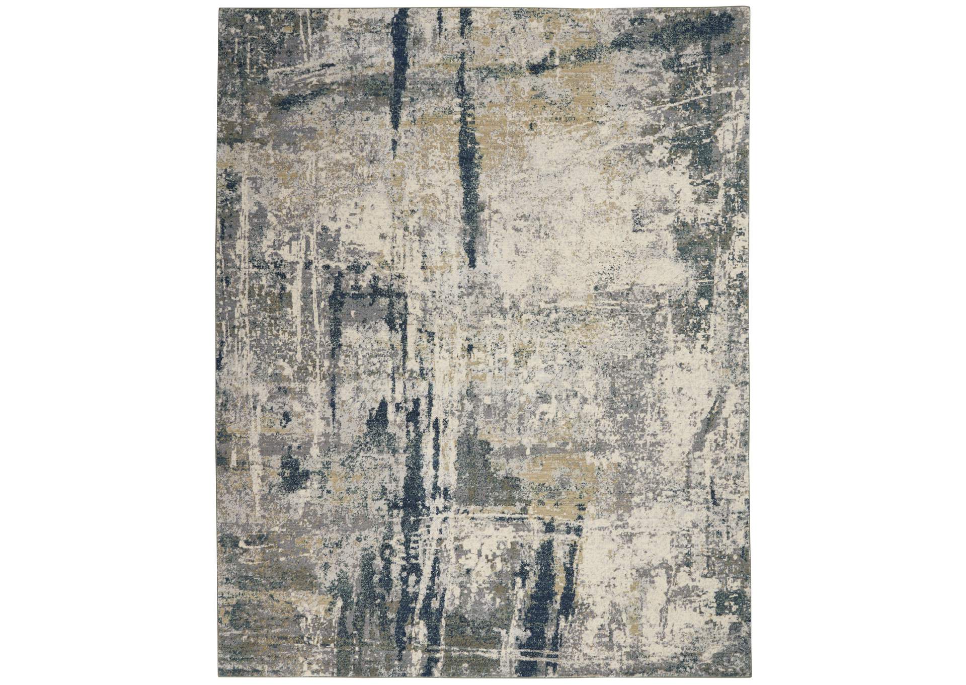 Nourison Artworks ATW05 Blue and Grey 9'x12' Rug,Nourison