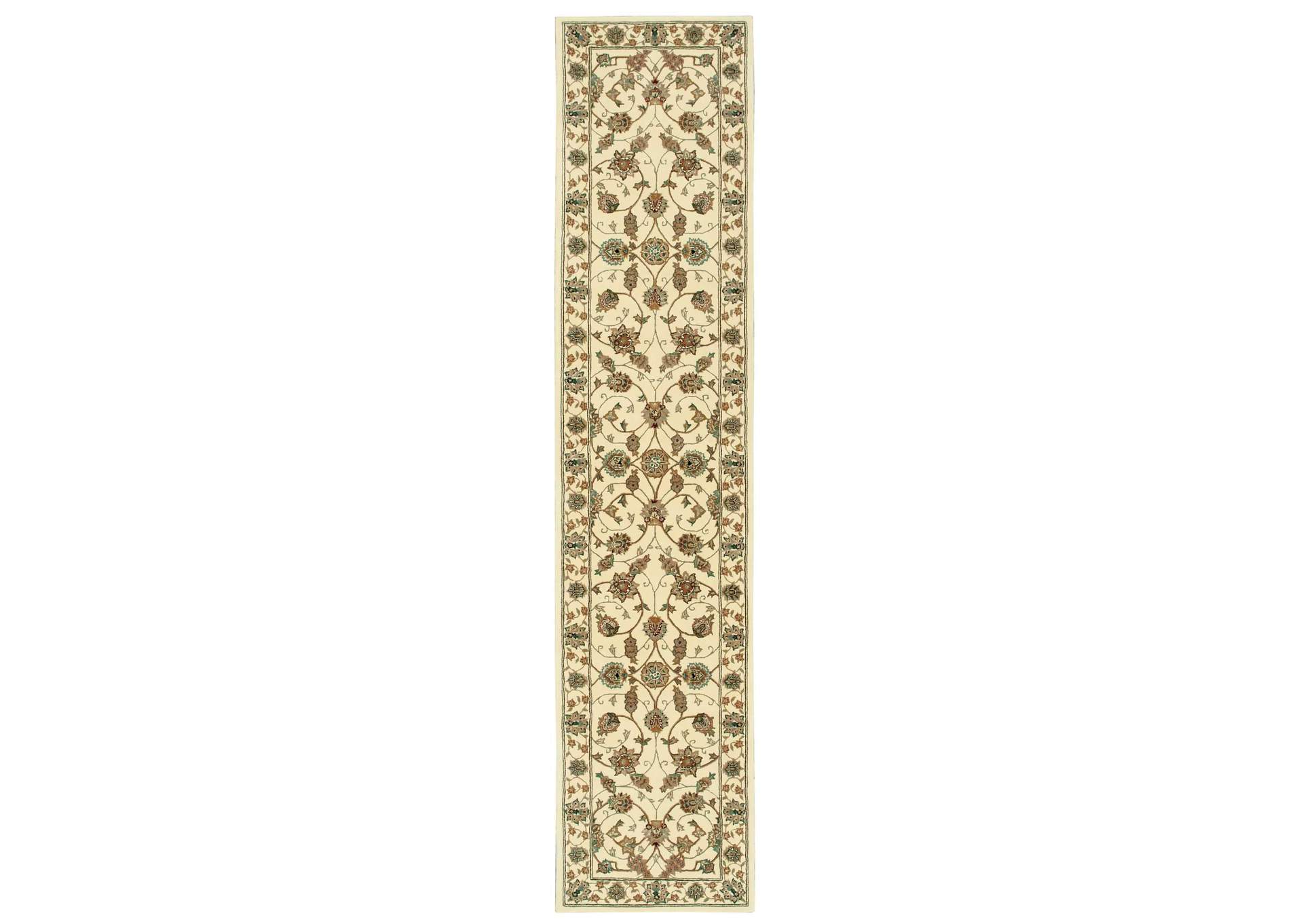 Nourison 2000 2023 Ivory 12' Runner Area Rug,Nourison