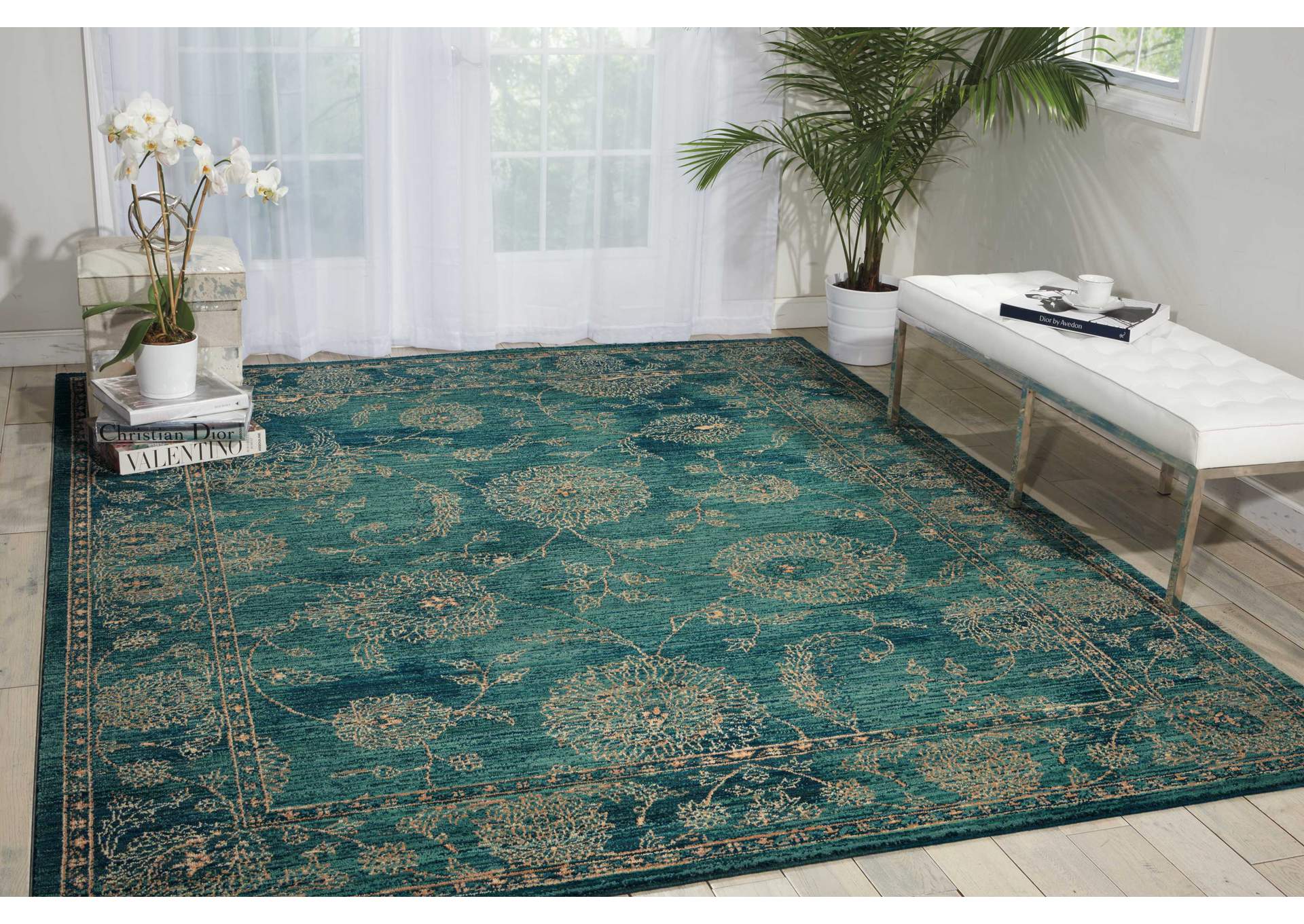 Nourison 2020 NR202 Teal 2'x4' Area Rug,Nourison