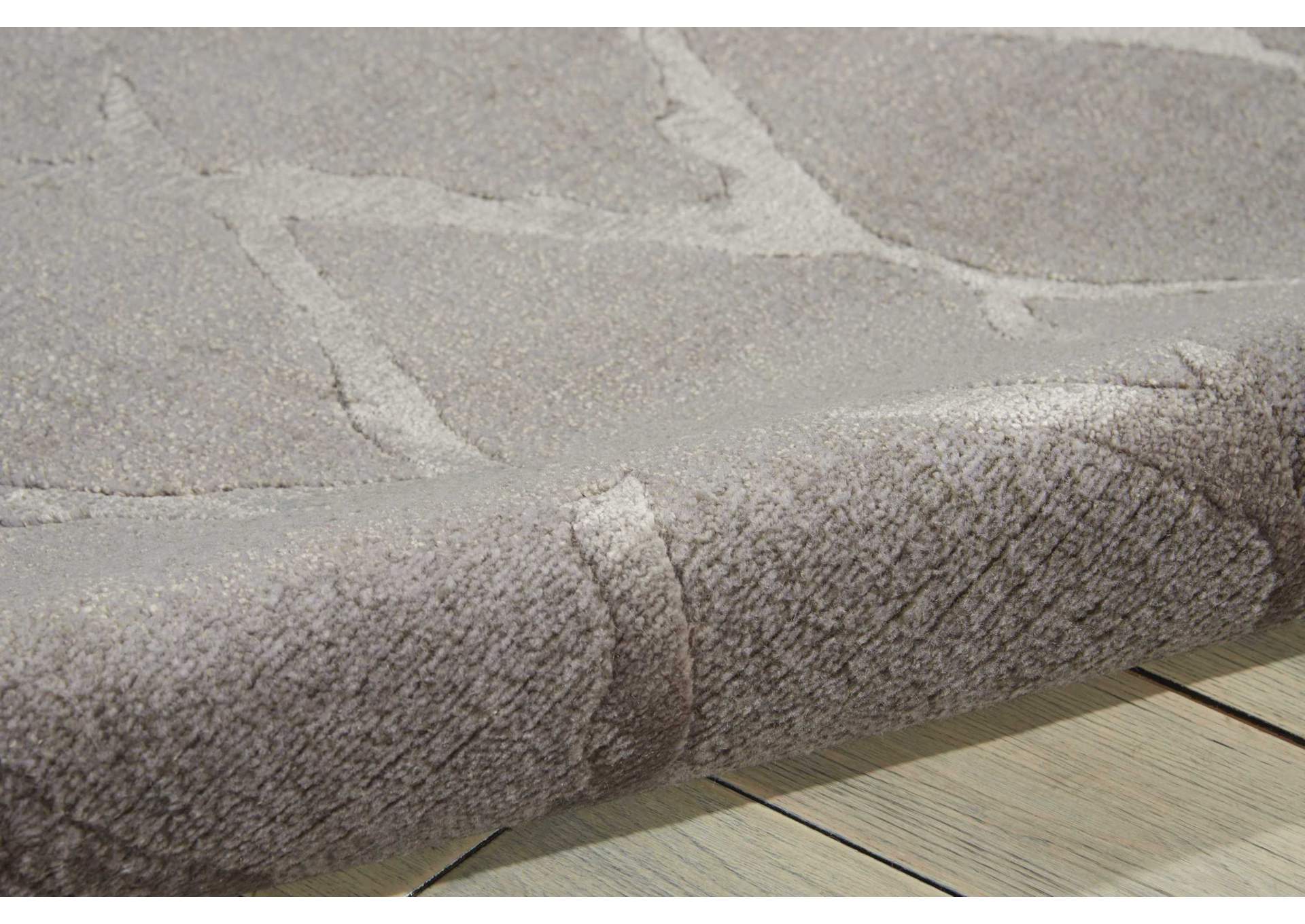 Nourison Twilight TWI15 Silver and Grey 8'x10' Large Rug,Nourison