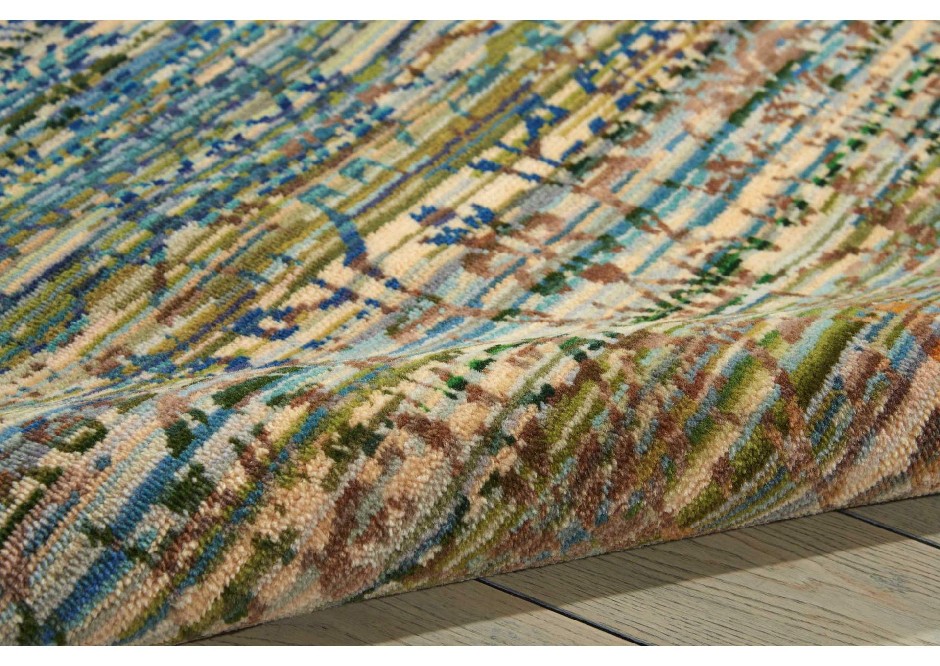 Nourison Rhapsody RH003 Beige and Blue 10'x14' Rug,Nourison