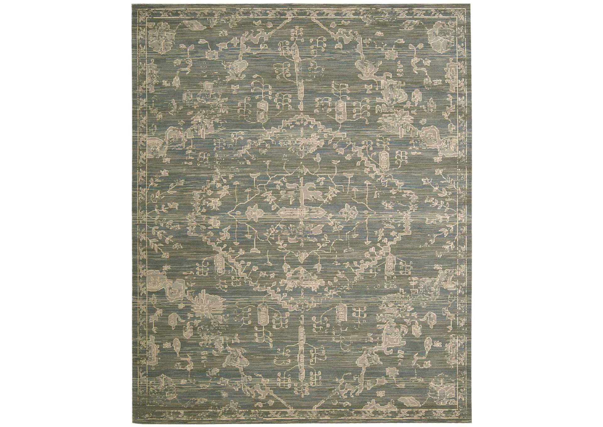 Nourison Silk Elements SKE30 Blue 8'x10' Rug,Nourison