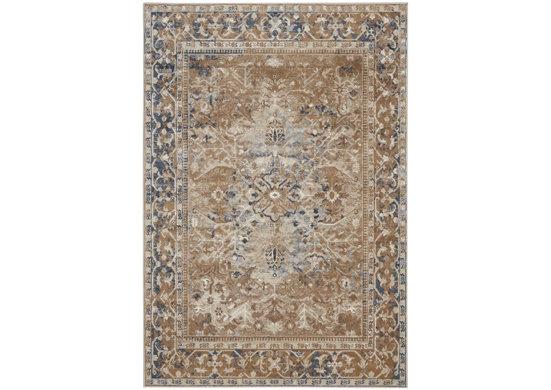 kathy ireland Home Malta MAI05 Beige 5'x8' Area Rug,Nourison
