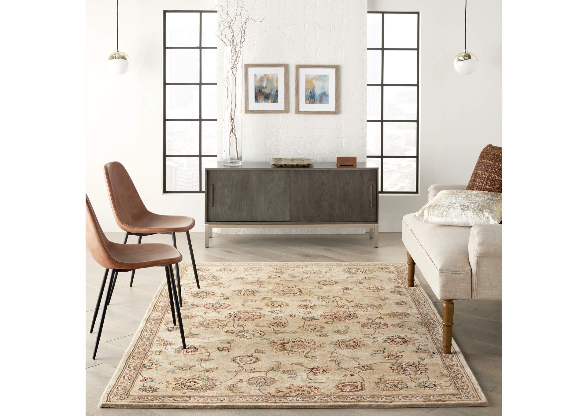 Nourison 2000 2360 Beige 6'x9' Area Rug,Nourison