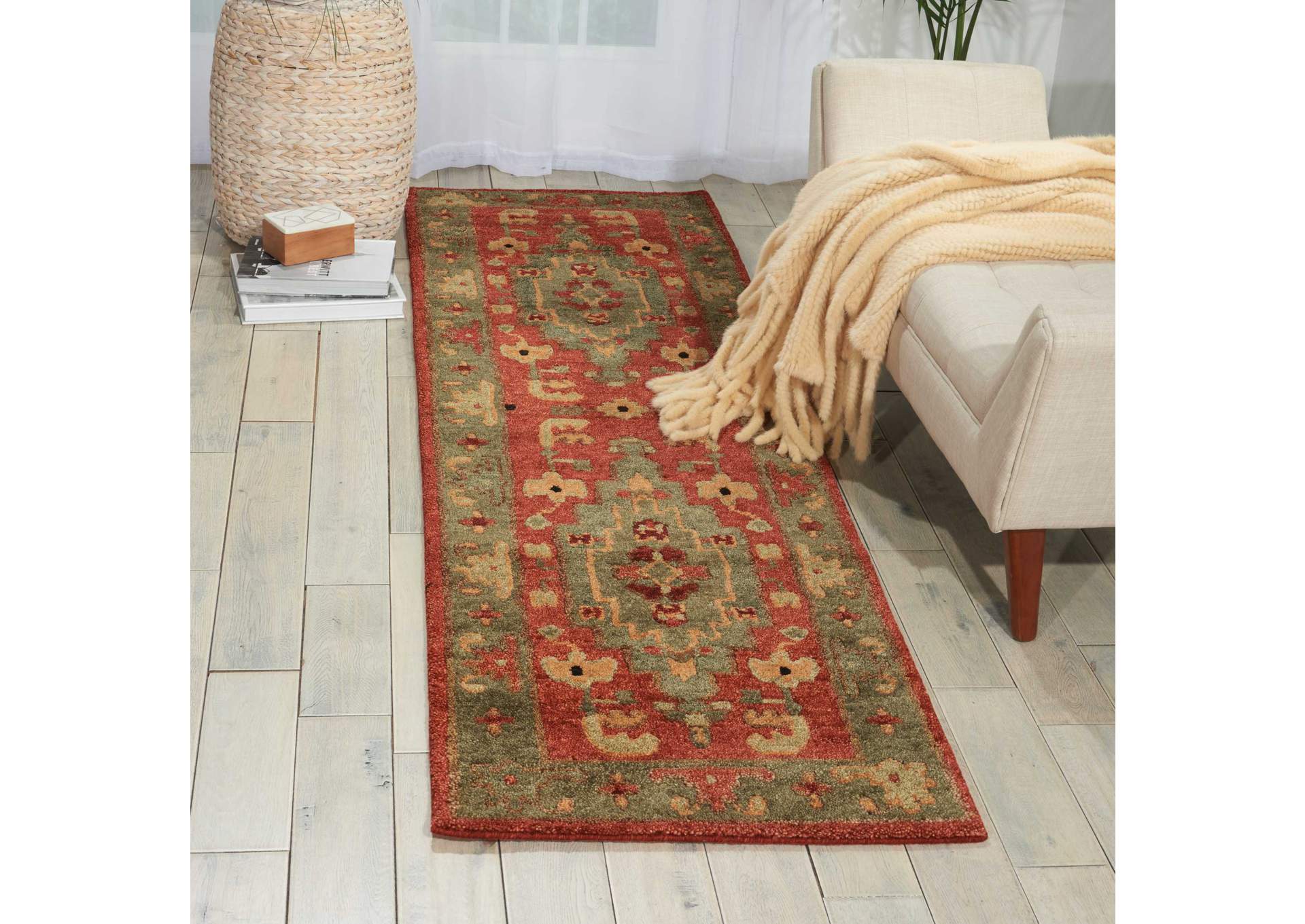 Nourison Tahoe TA01 Brown 8' Runner Hallway Rug,Nourison