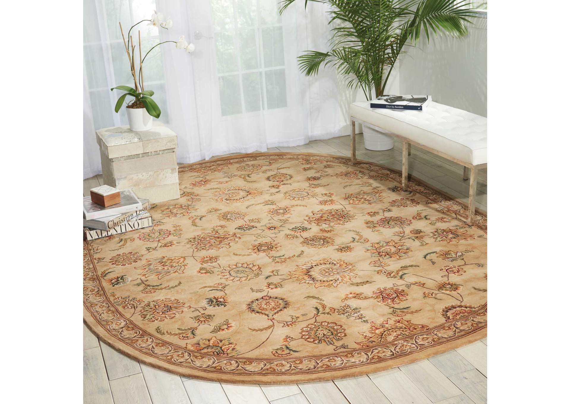 Nourison 2000 2360 Beige 10' Oval Area Rug,Nourison