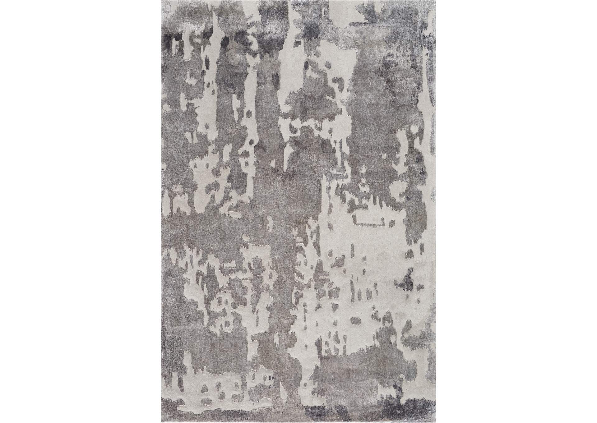 Nourison Prismatic 4'x6' Silver Grey Abstract Area Rug,Nourison