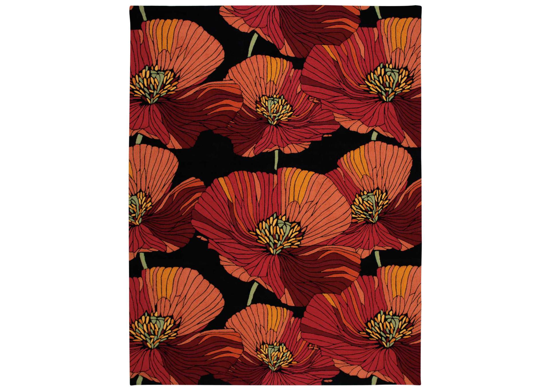 Nourison Fantasy FA24 Black 8'x11' Rug,Nourison