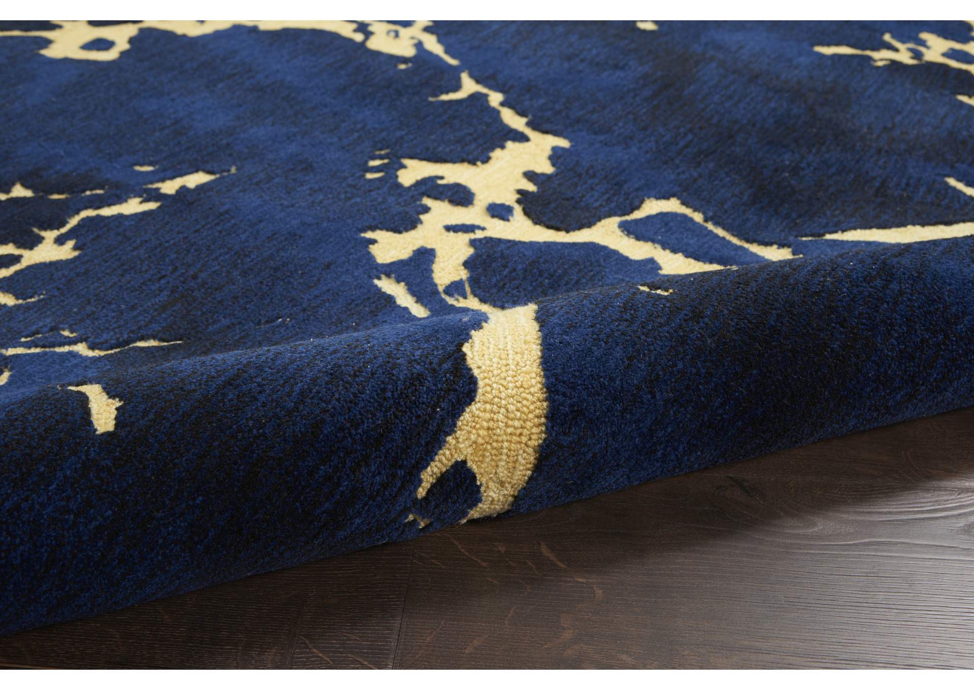 Nourison Symmetry SMM09 Navy Blue Artistic Area Rug,Nourison