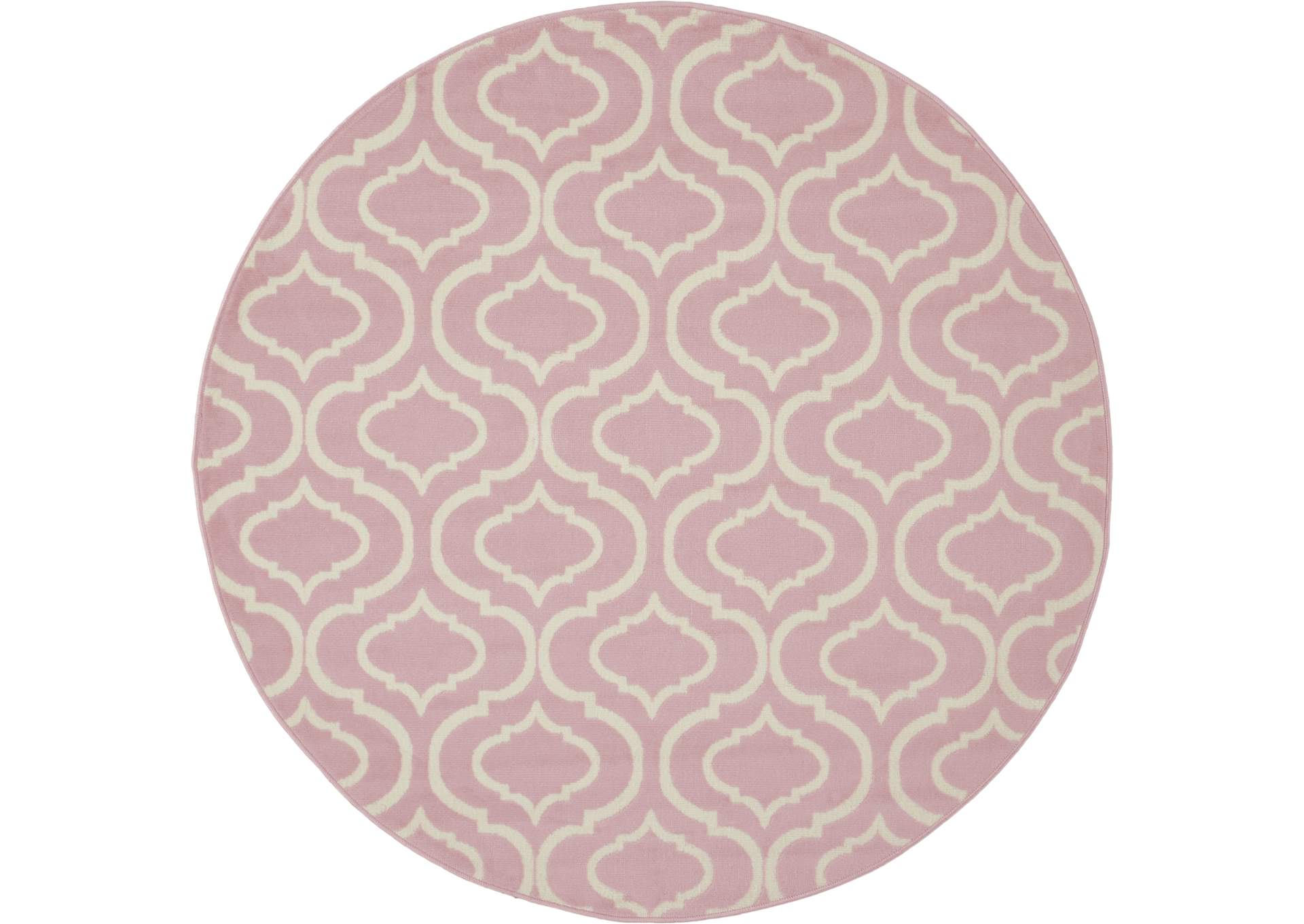 Nourison Jubilant JUB19 Pink 5' Round Moroccan Area Rug,Nourison