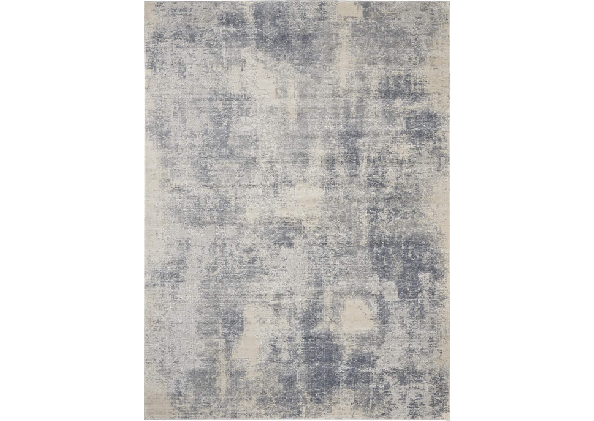 Nourison Rustic Textures RUS02 Slate Blue and Ivory 9'x13' Oversized Textured Rug,Nourison