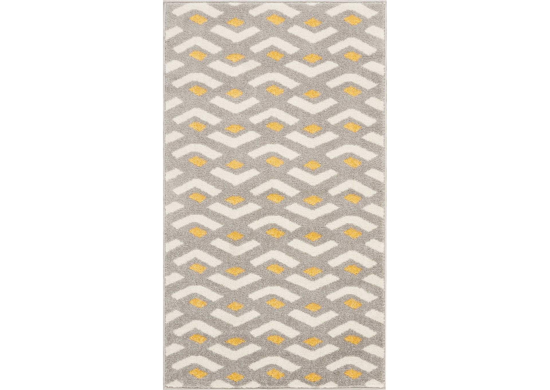 Nourison Harper 2' X 4' Grey Retro Area Rug,Nourison