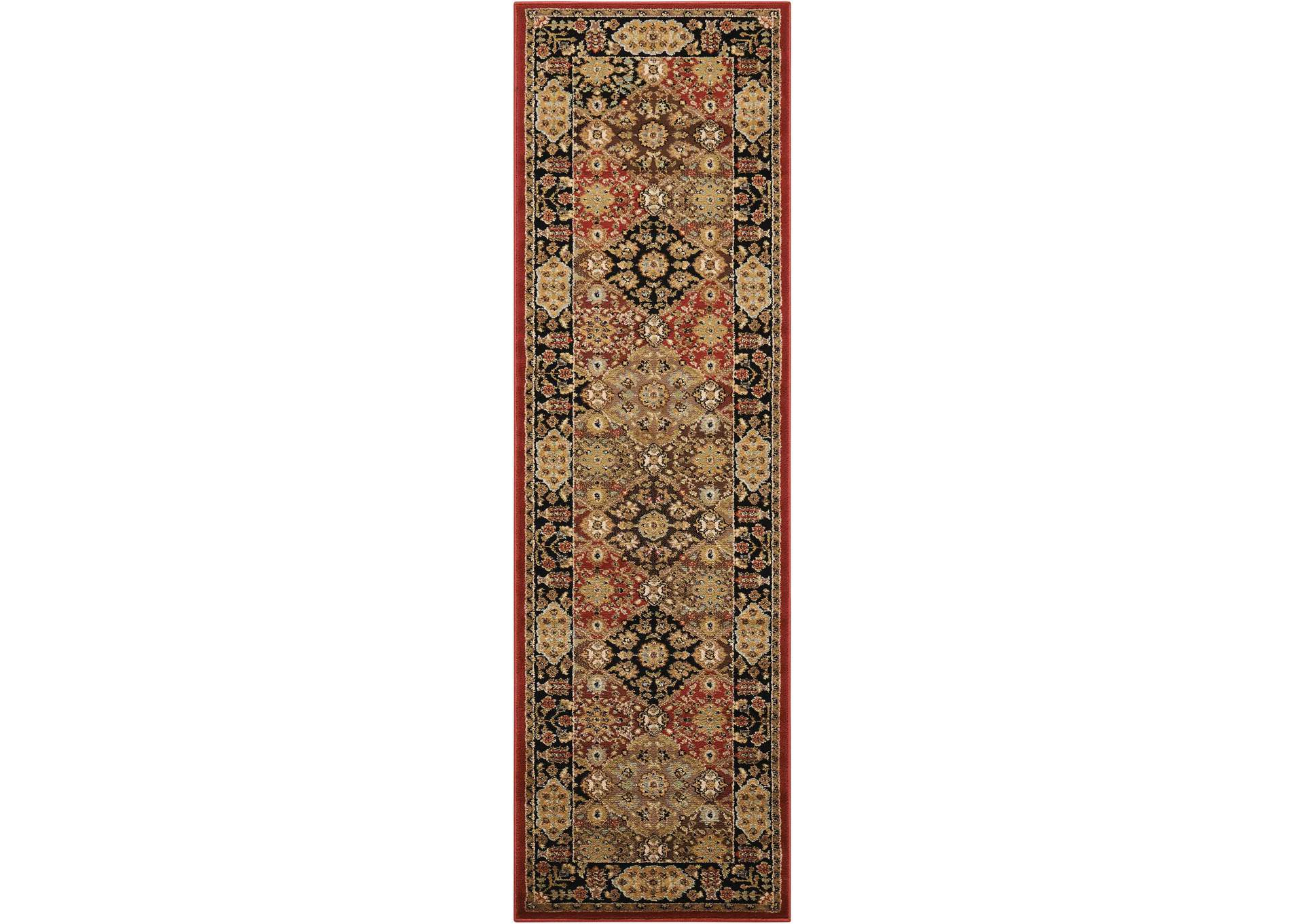 Nourison Delano DEL03 Multicolor 8' Runner Hallway Rug,Nourison