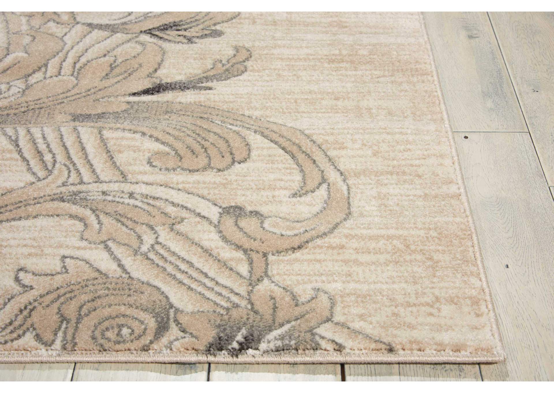 Nourison Maxell MAE05 Taupe 8' Runner Hallway Rug,Nourison