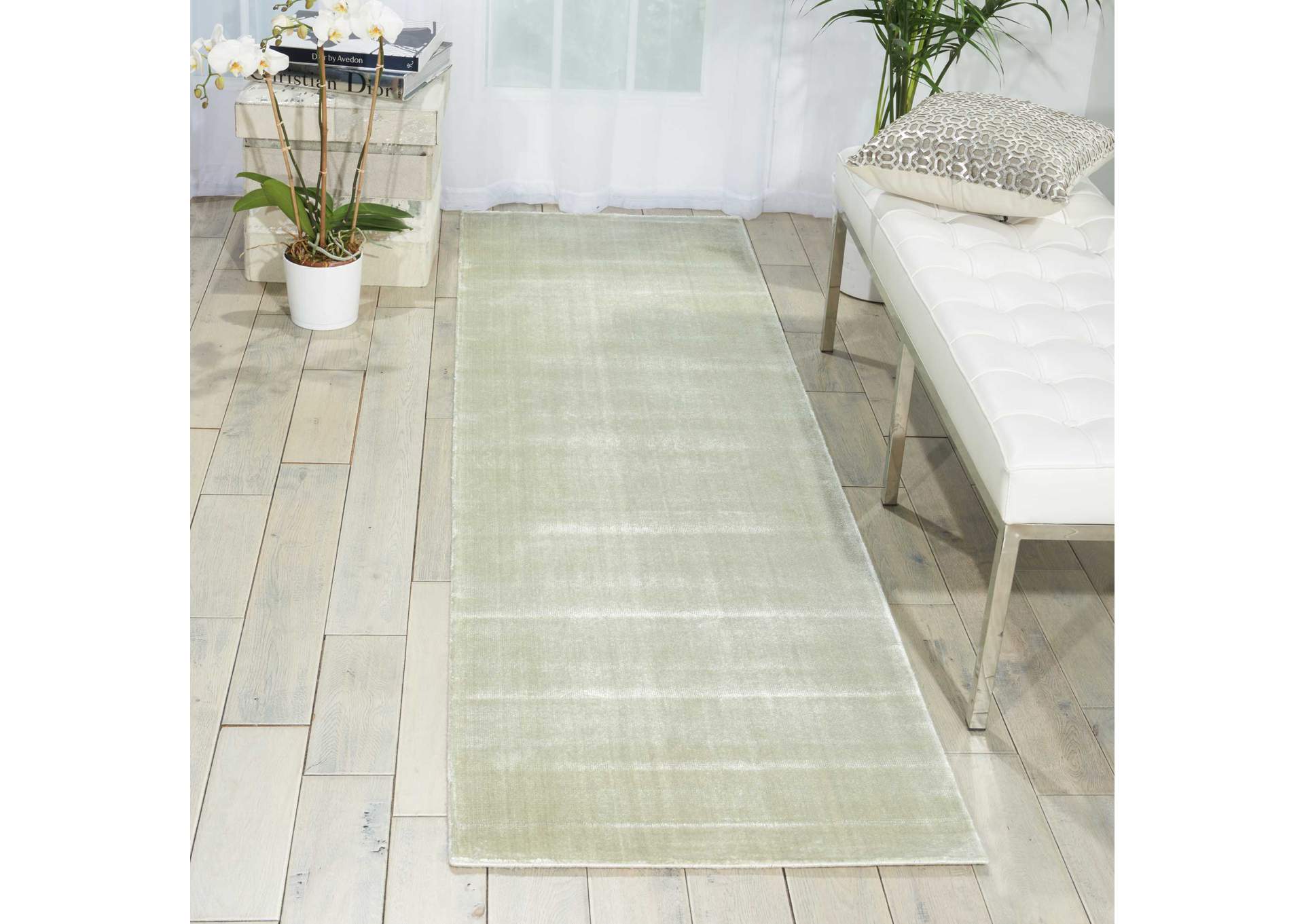 Nourison Starlight STA06 Blue 8' Runner Hallway Rug,Nourison