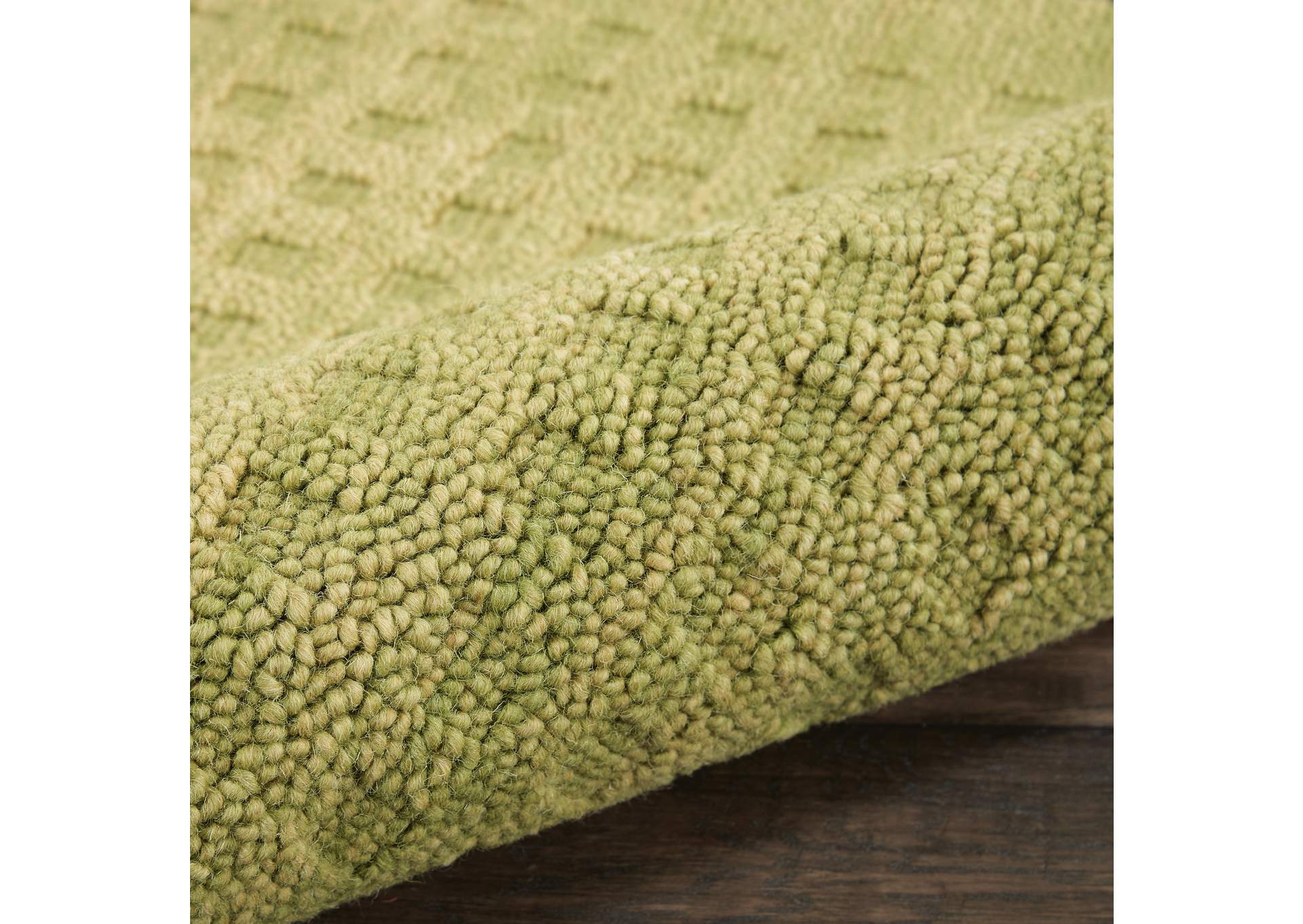 Nourison Marana MNN01 Green 8' Runner Wool Hallway Rug,Nourison