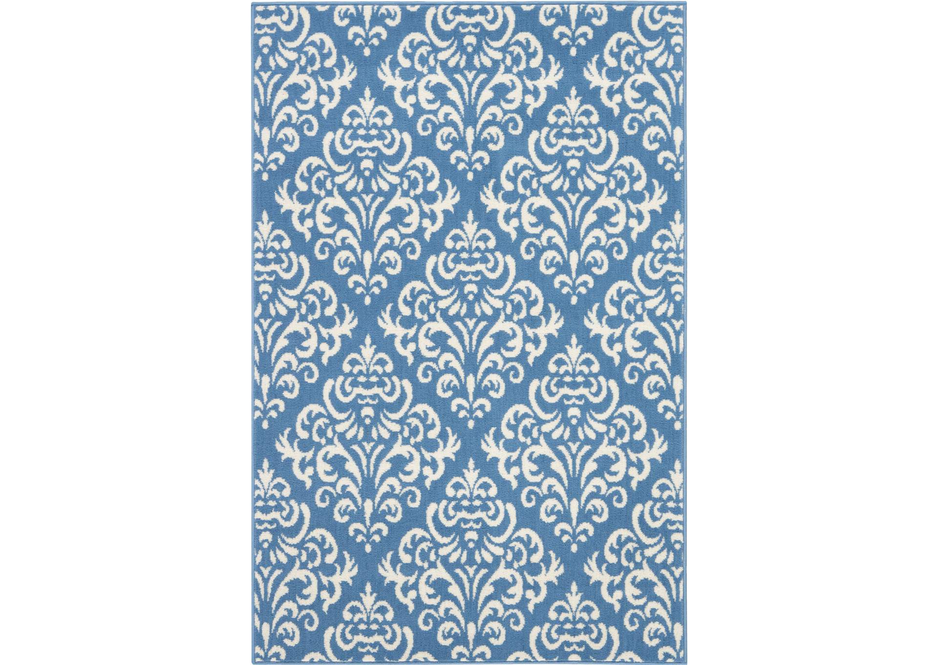 Nourison Grafix GRF06 Blue 4'x6' Area Rug,Nourison