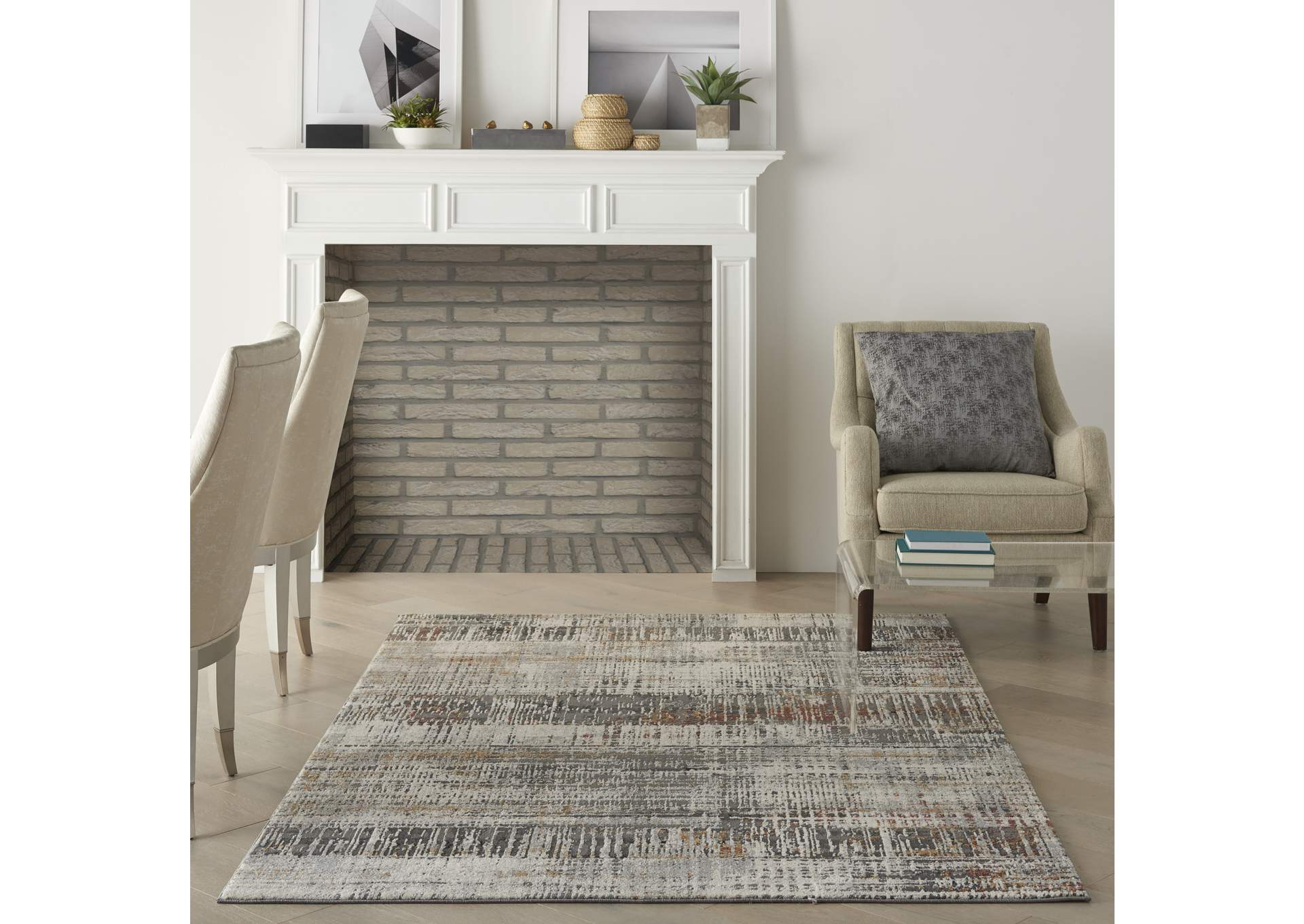 Nourison Tangra 4'x6' Multicolor Area Rug,Nourison