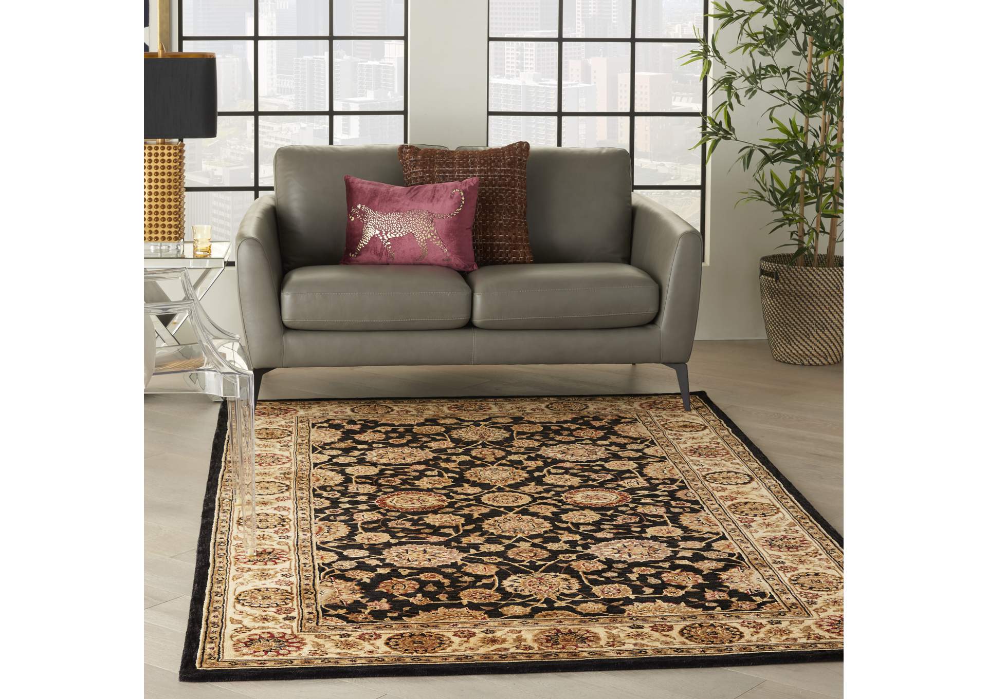 Nourison 2000 2204 Navy Blue 6'x9' Area Rug,Nourison
