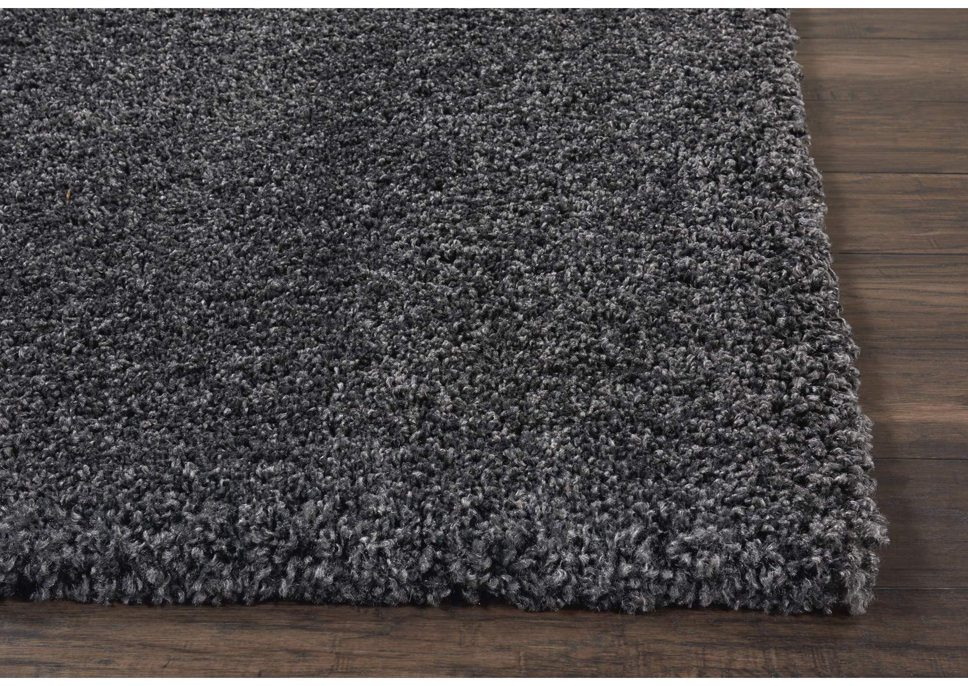 Nourison Malibu Shag MSG01 Charcoal 10'x13' Oversized Rug,Nourison