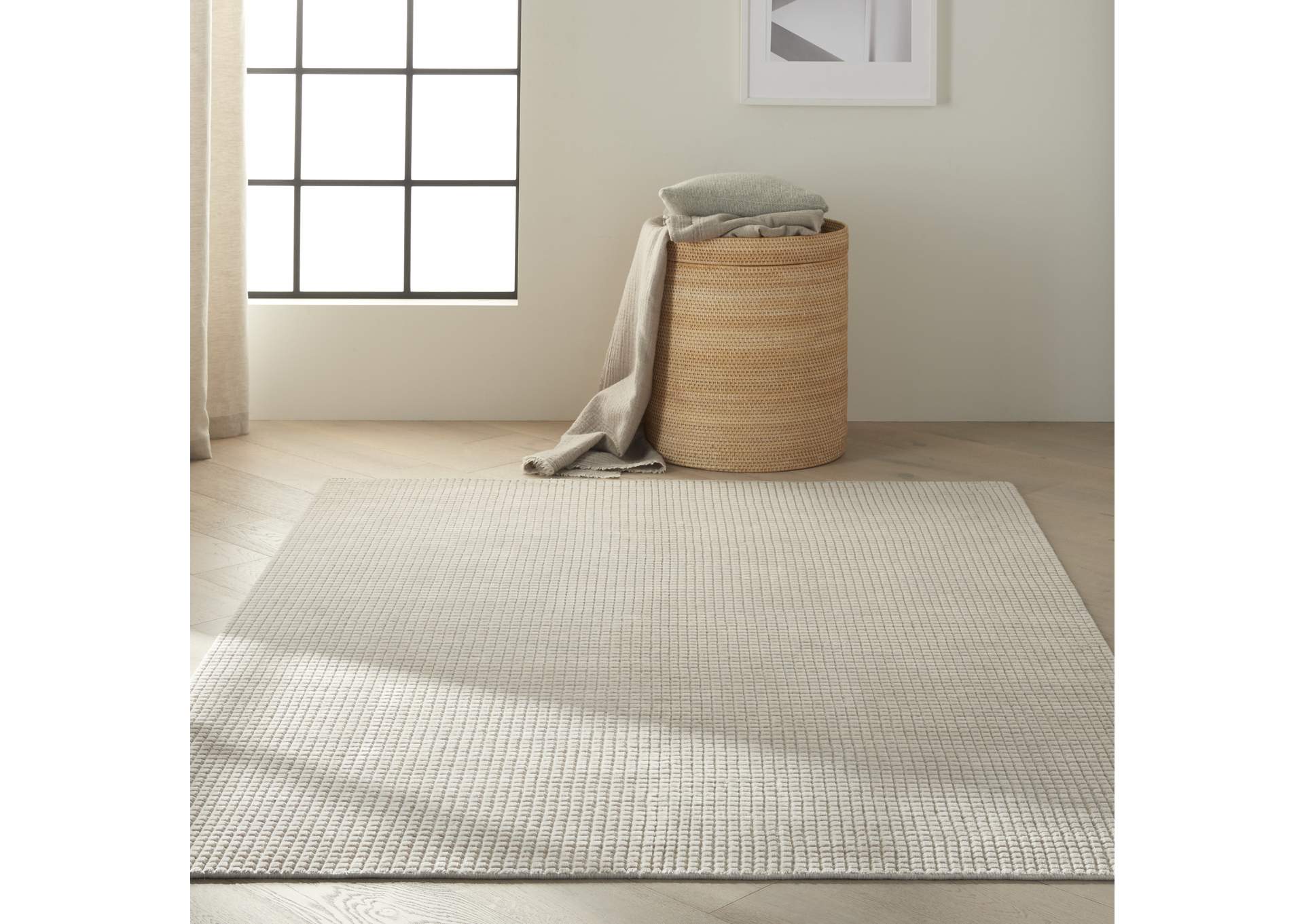 Calvin Klein Pretoria 6' x 8' Beige Modern Area Rug,Nourison
