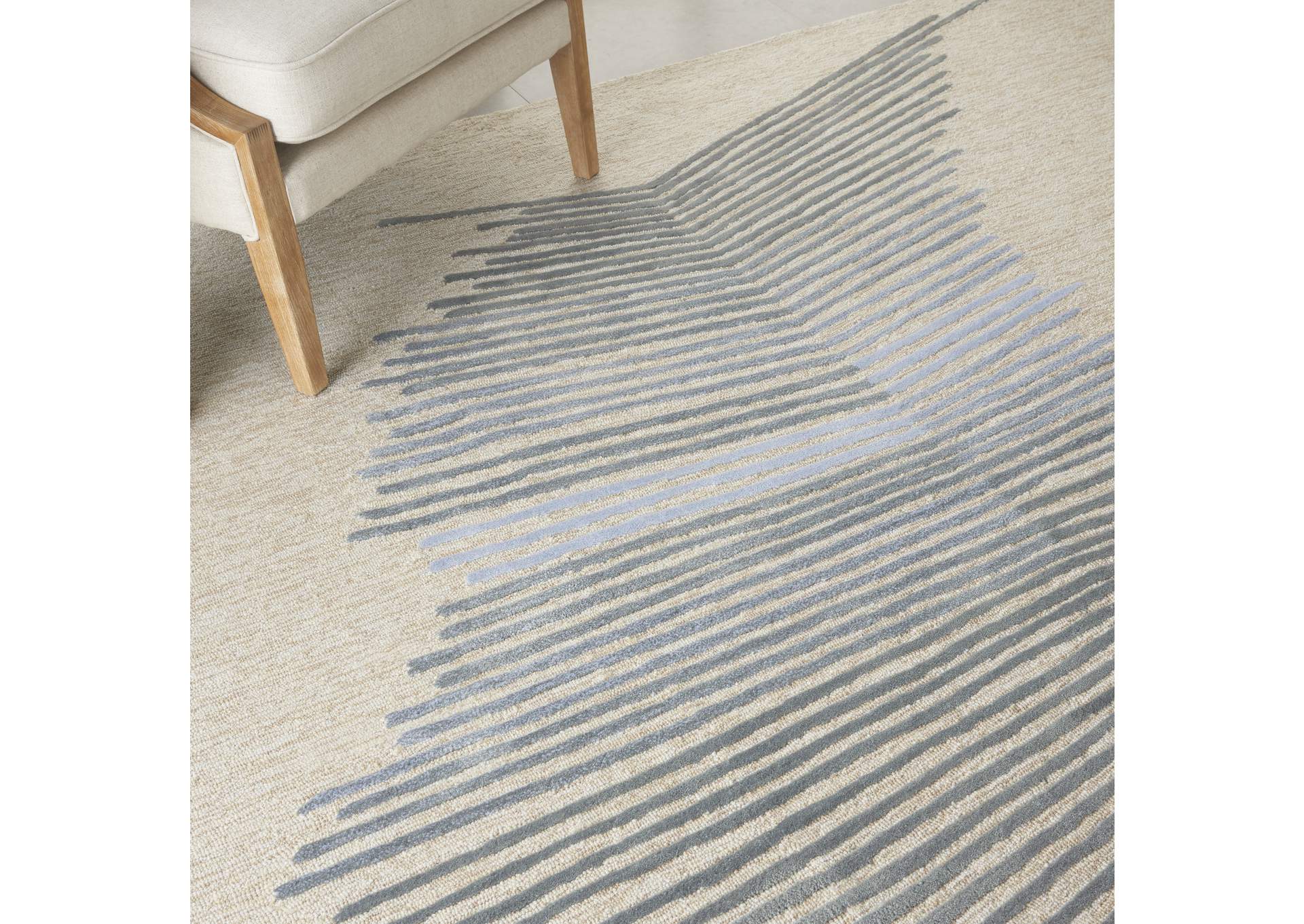 Nourison Symmetry SMM06 Ivory 9'x12' Oversized Textured Rug,Nourison