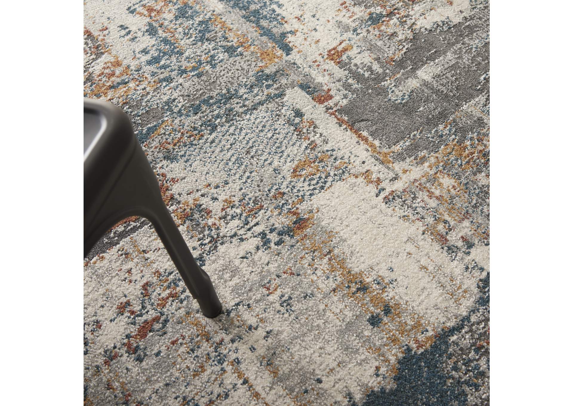 Nourison Tangra 4'x6' Grey Multi Area Rug,Nourison