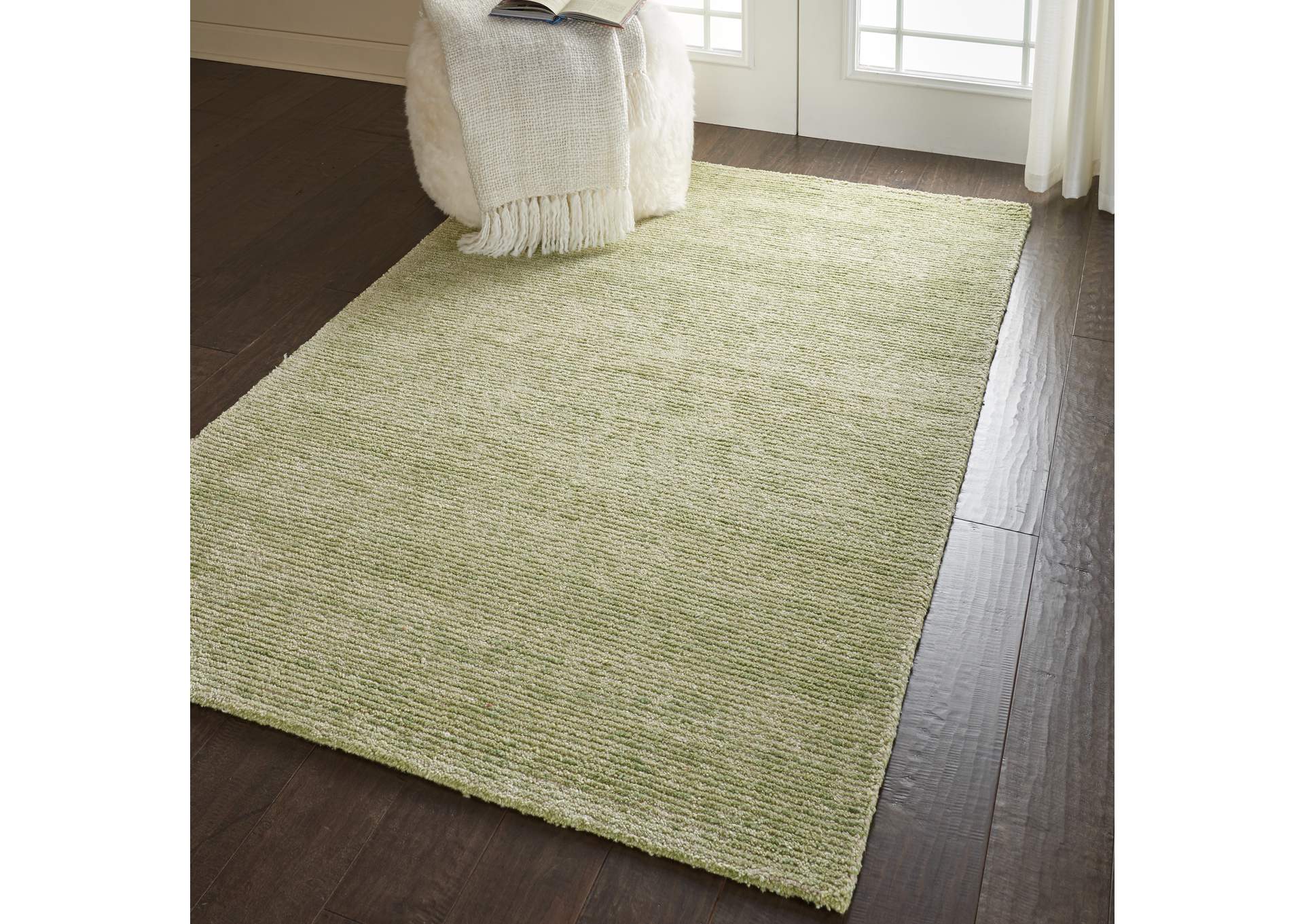 Nourison Weston WES01 Green 4'x6' Contemporary Area Rug,Nourison