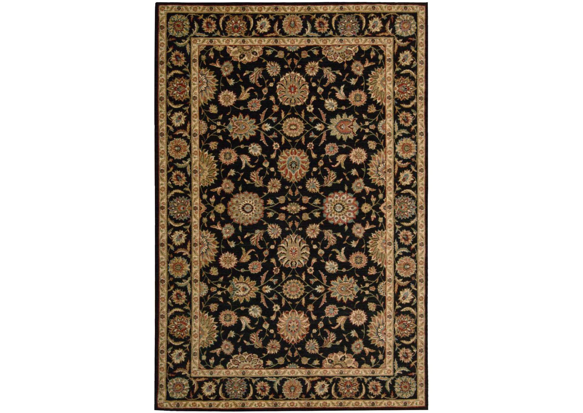 Nourison Living Treasures LI05 Black 5'x8' Area Rug,Nourison