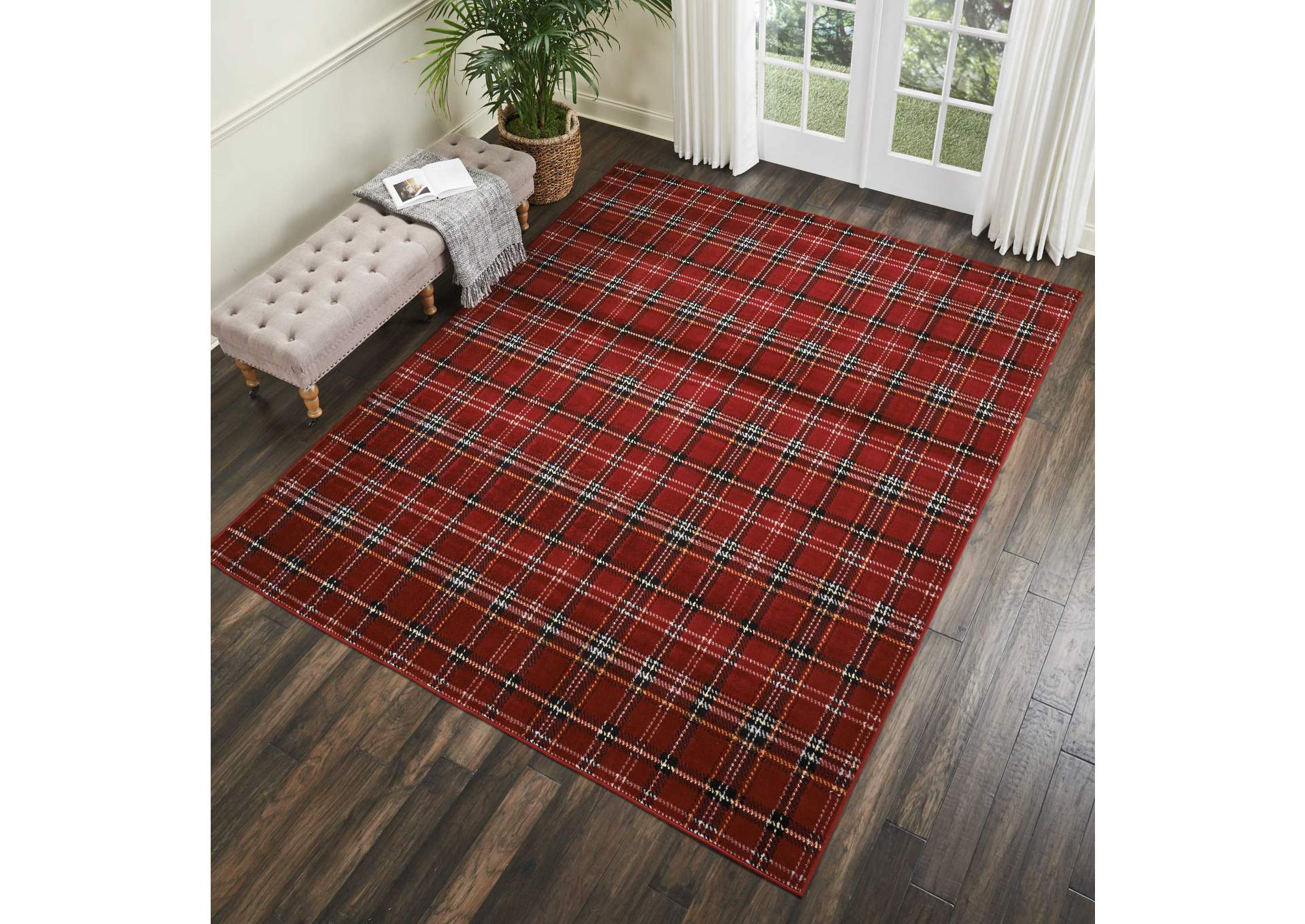 Nourison Grafix GRF03 Red 8'x10' Large Rug,Nourison