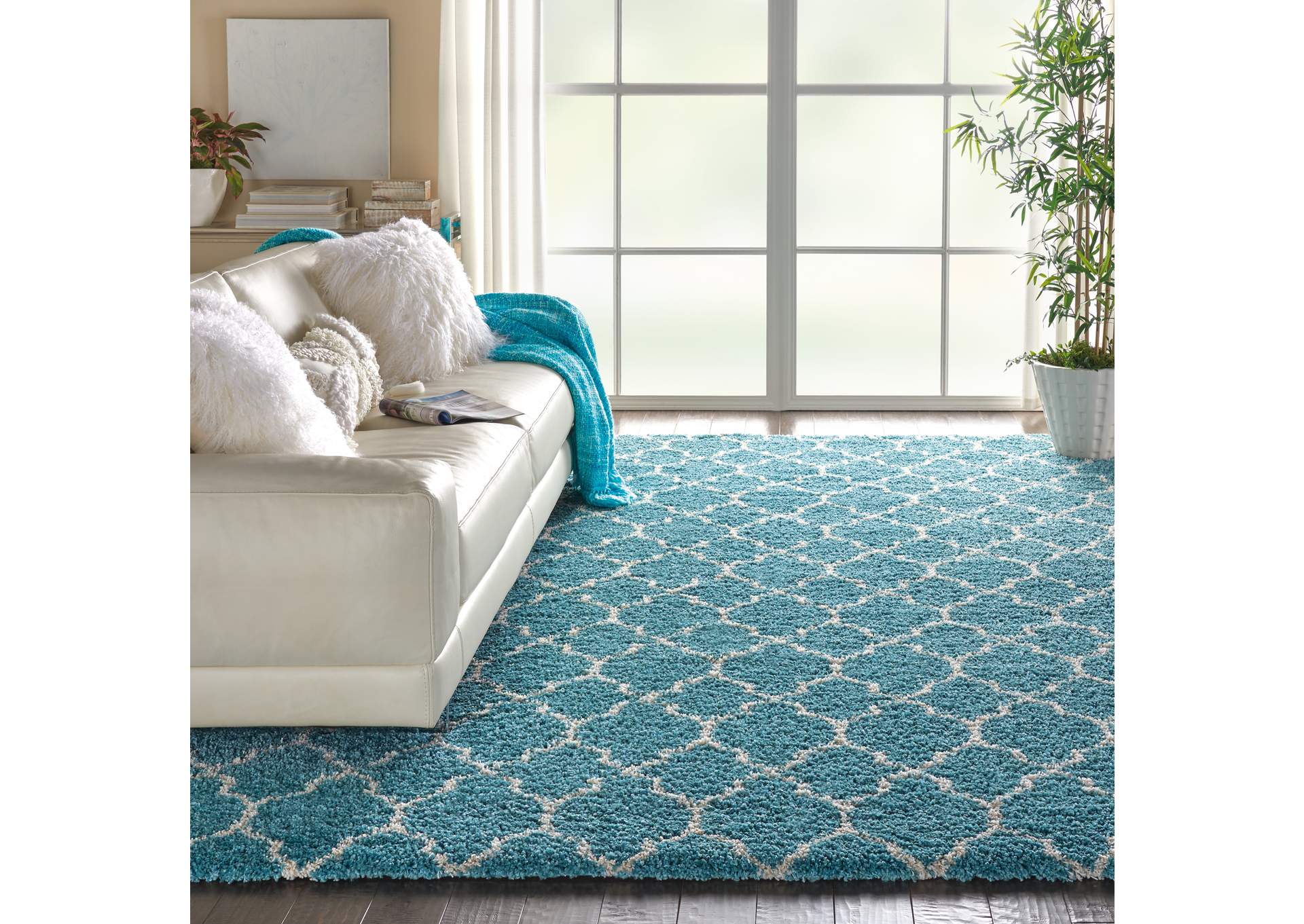 Nourison Amore AMOR2 Blue 8'x11' Rug,Nourison