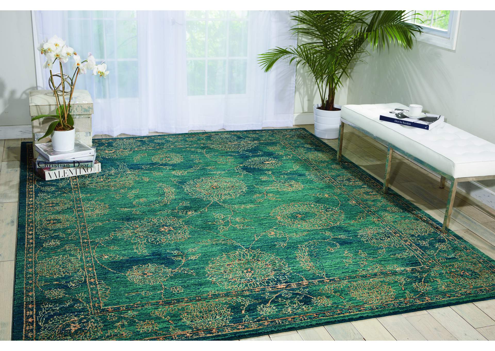 Nourison 2020 NR202 Teal 8'x11' Area Rug,Nourison