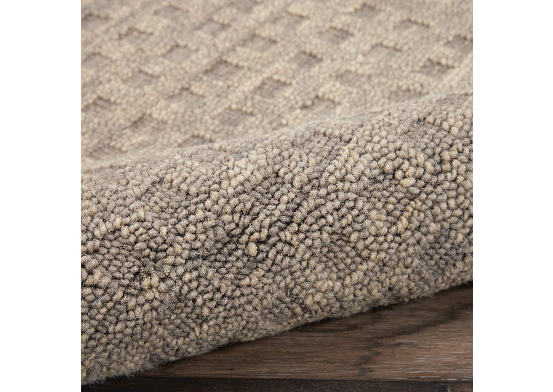 Nourison Marana MNN01 Beige 8' Runner Wool Hallway Rug,Nourison