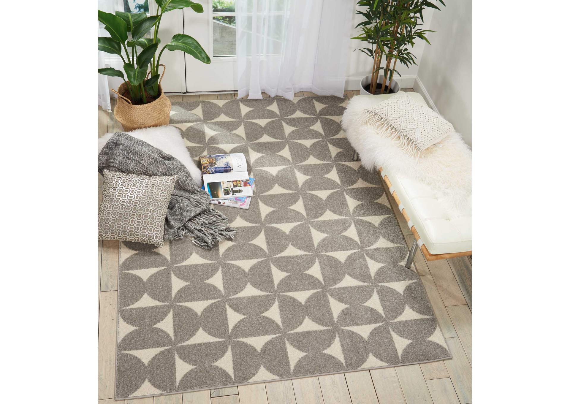 Nourison Harper DS301 Grey 5'x7' Area Rug,Nourison