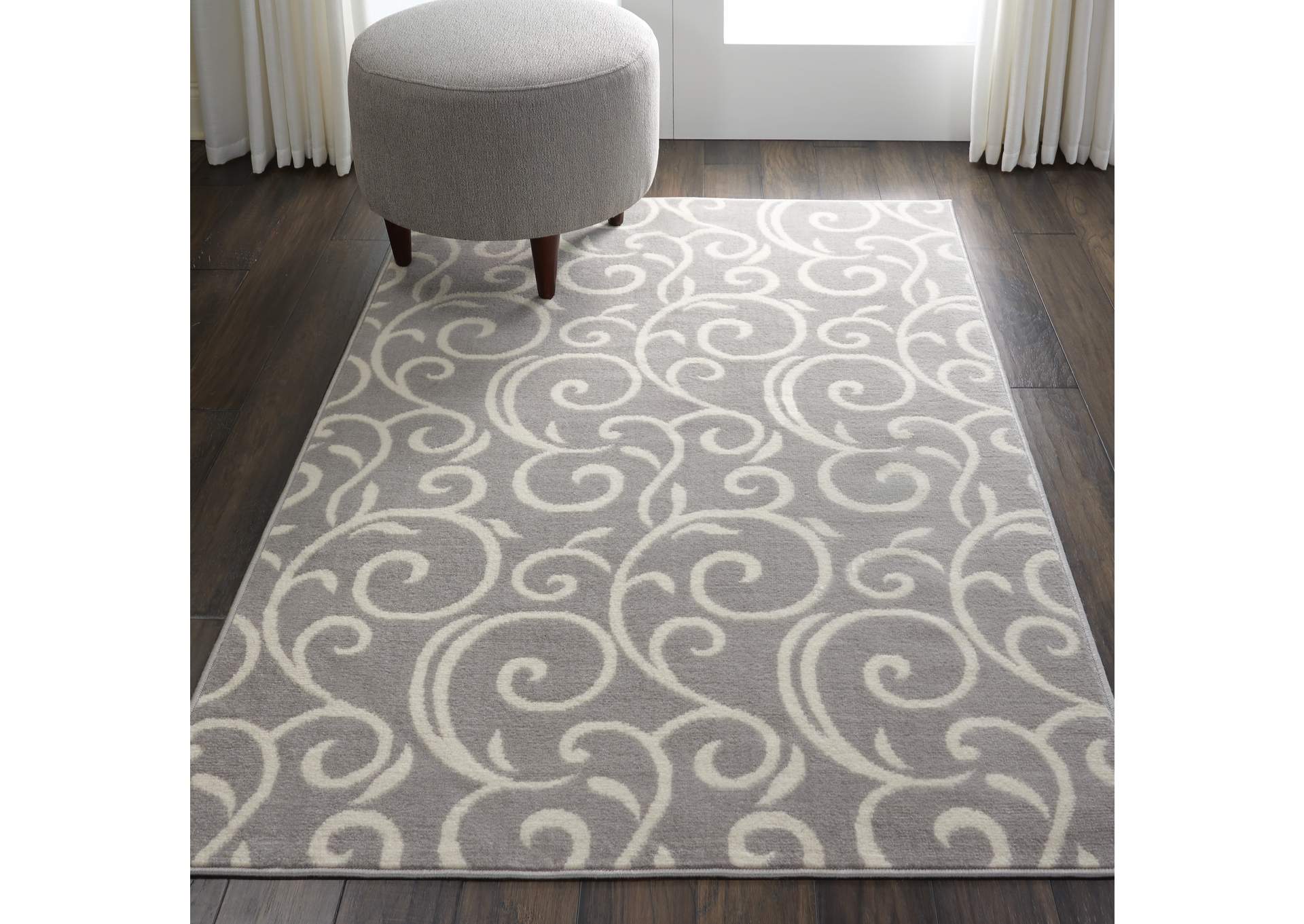 Nourison Grafix GRF19 Grey 3'x5' Area Rug,Nourison