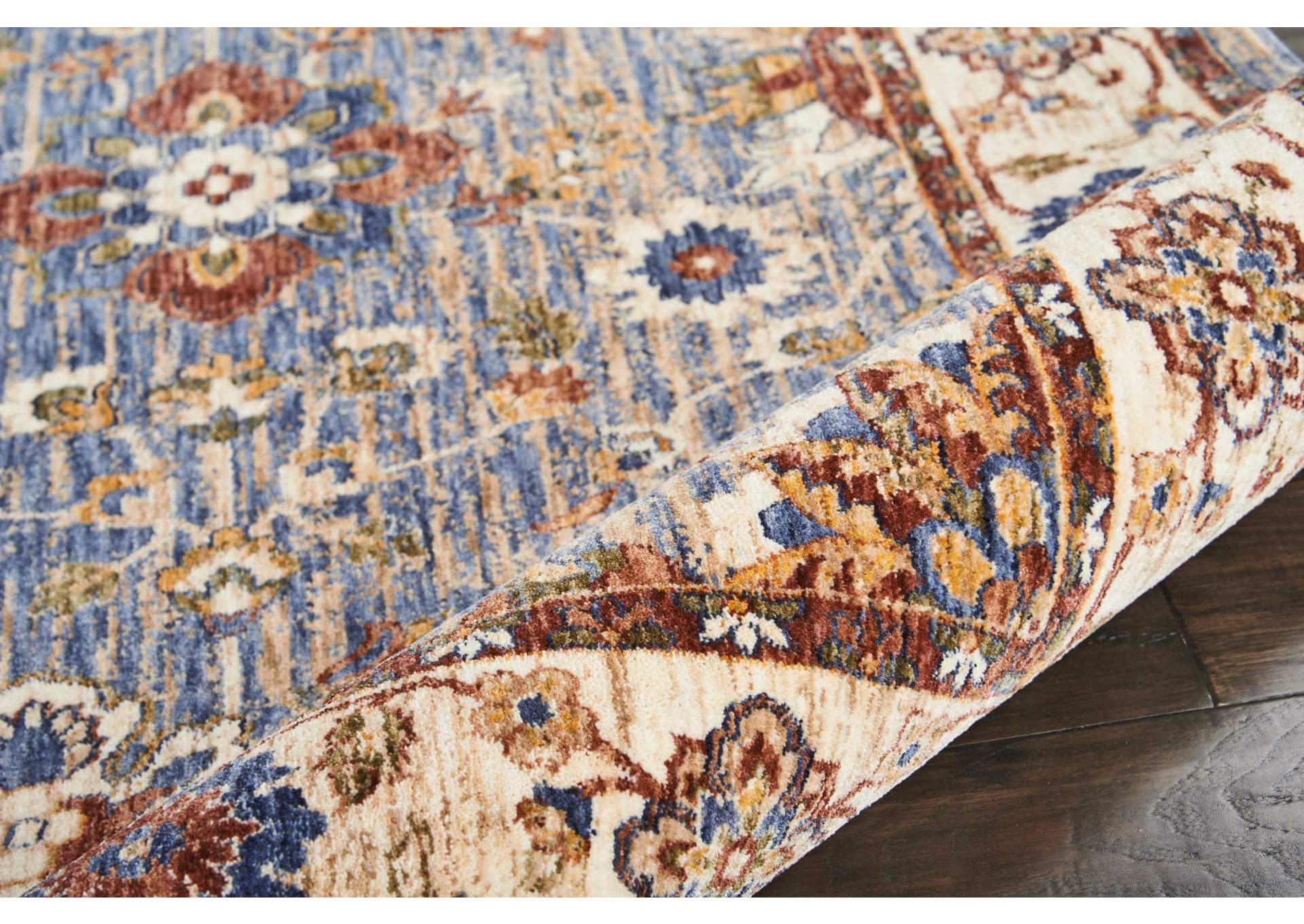 Nourison Lagos LAG04 Light Blue Multicolor 8'x12' Oversized Low-pile Rug,Nourison