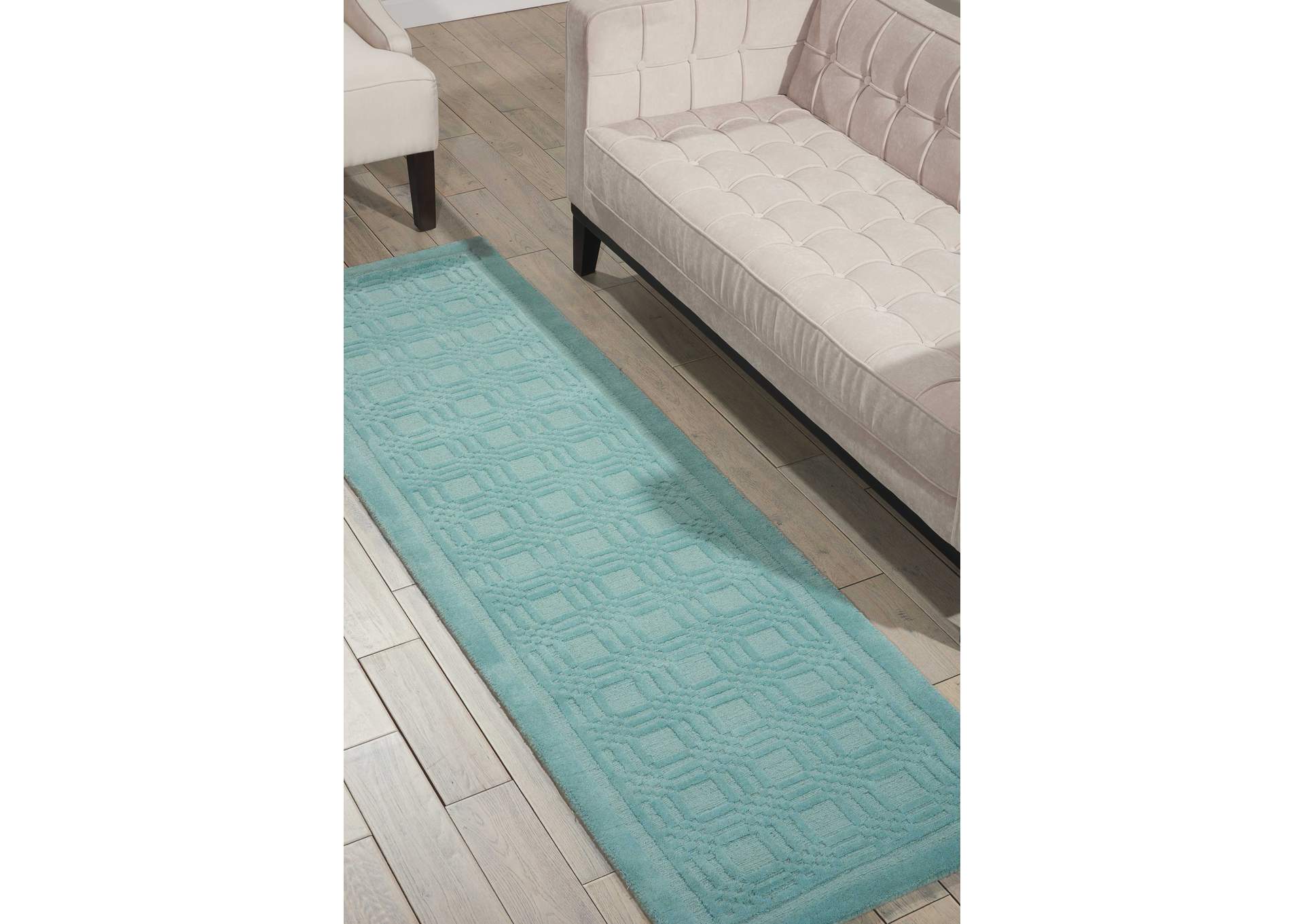 Nourison Westport WP32 Blue 8' Runner Hallway Rug,Nourison