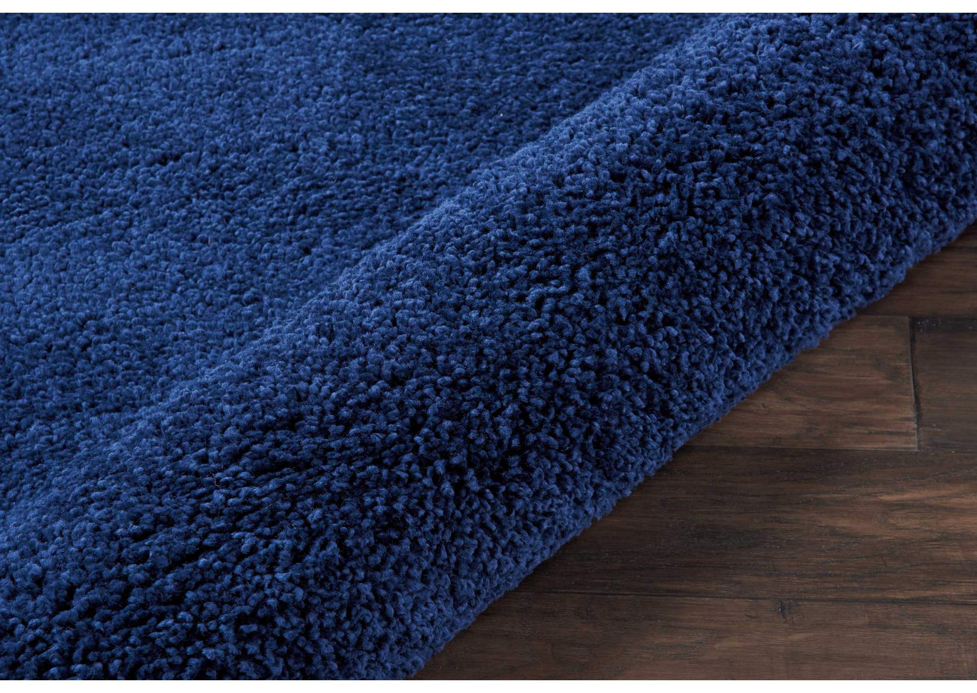 Nourison Malibu Shag MSG01 Dark Blue 8' Square Large Rug,Nourison